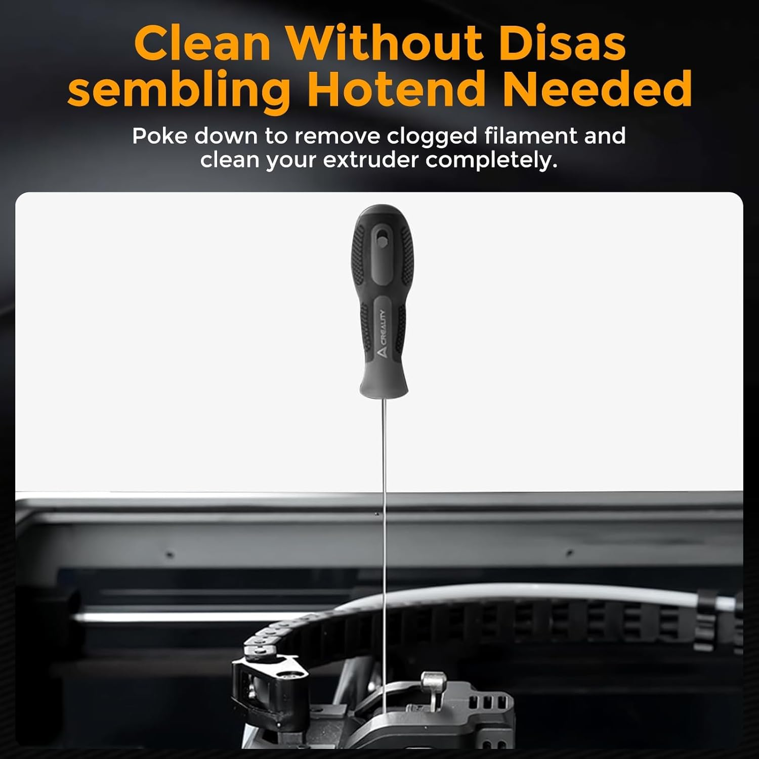 Creality 3D Printer Tools, Diameter 1.5Mm Clog Poke 3D Printer Nozzle Cleaning Kit for 1.75Mm Filament Nozzles, Needle 210Mm Prolong&Hight Hardness Cleaning Hotend