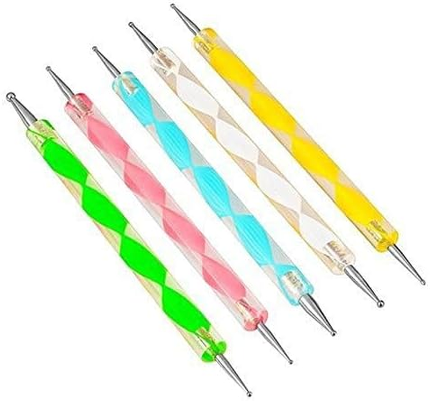 Goliton Nail Art Design Dotting Painting Drawing Polish Brush Pen Dotting Tools Set for Nail Art, Embossing Stylus for Painting (5PCS) image number 5