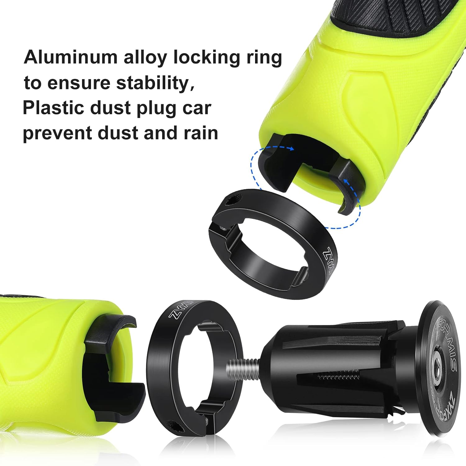 Bike Handlebar Grips, Non-Slip Ergonomic Design Bicycle Grips, Aluminum Double Lock-On Mountain Bike Grips with Multi Colors for MTB BMX Scooter Downhill Foldable Urban Bikes image number 5