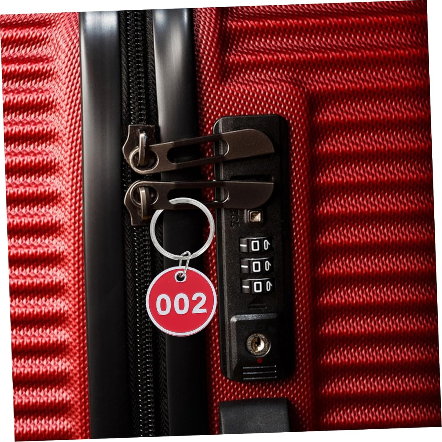 NUOBESTY 100Pcs Tags Aluminum Alloy Metal Luggage Identification Tags Keychain for Sauna Hotels Dormitories Gym Lockers and Travel Suitcases image number 6