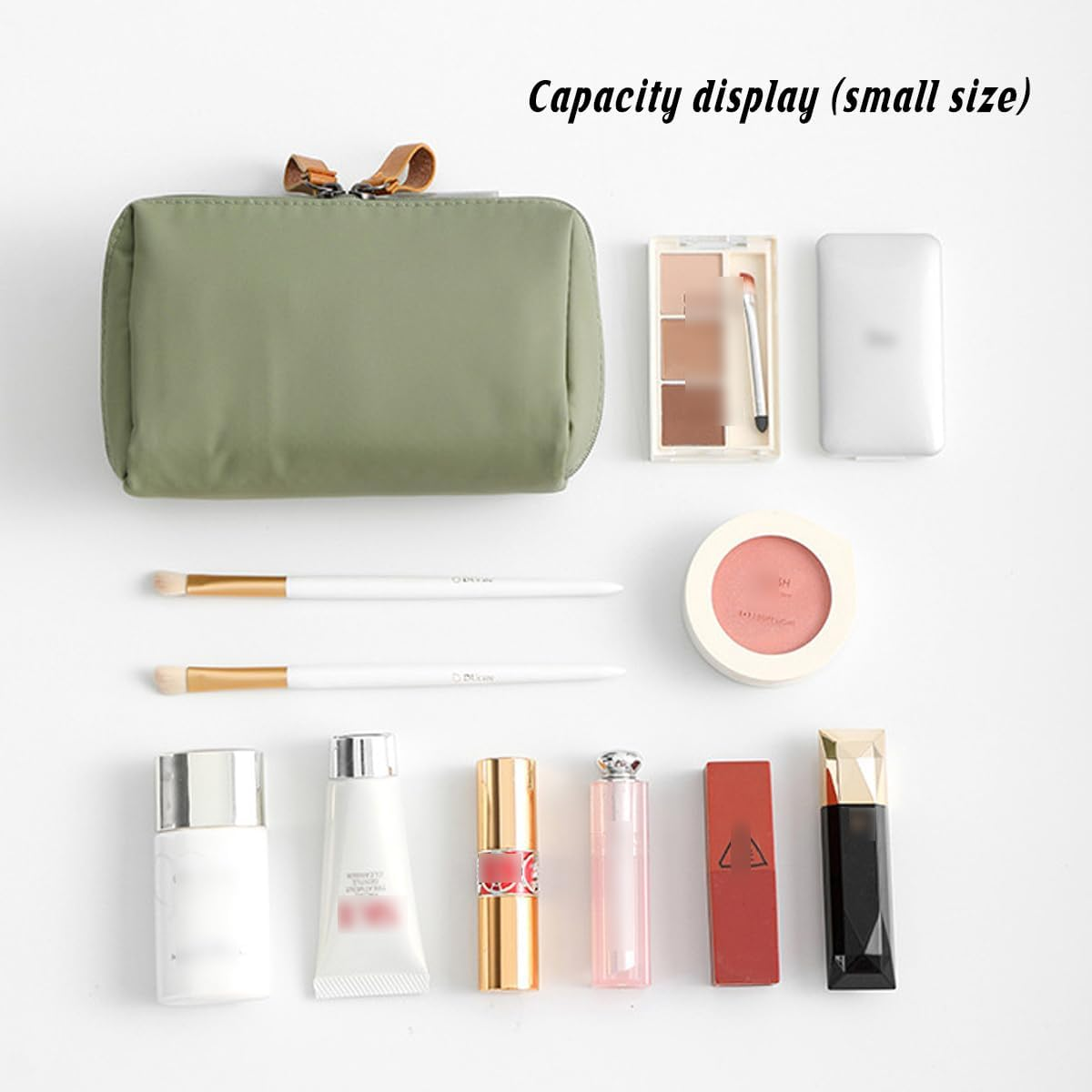 AIMALL 4 PCS Women'S Portable Korean Mini Makeup Bag, Waterproof Travel Cosmetic Storage Bag, Large 7.28X5.11X2.55 Inches, Small 6.29X4.33X2.16 Inches image number 6