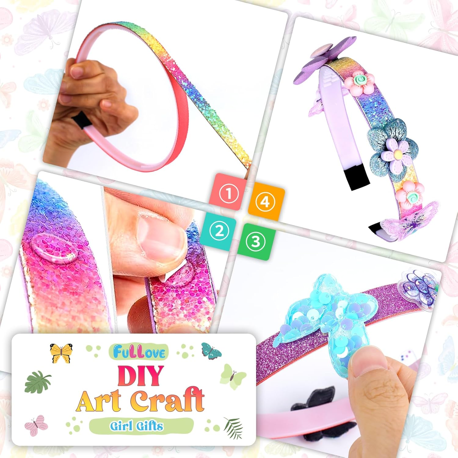 Jewellery Making Sets Girls Kits Age 5 - 10: Art and Craft Gift Sets for 5 6 7 8 Year Old Girl DIY Craft Kits Kids Age 9 10 11 Headbands Hair Accessories Making Kits for Girls Toys Age 5 6 7 Kids (Mermaid) - Horse image number 3