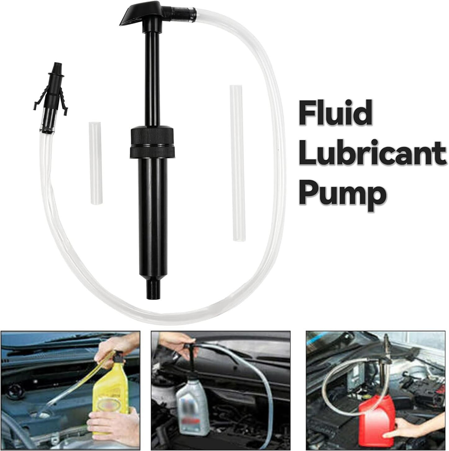Lubricant Fluid Transfer Pump, Hand Transfer Gear Oil, Transmission and Differential Fluid, Portable Liquid Pump Transfers Gasoline. Gear Oil Pump for Gallon Bottles and Quart Bottles image number 6