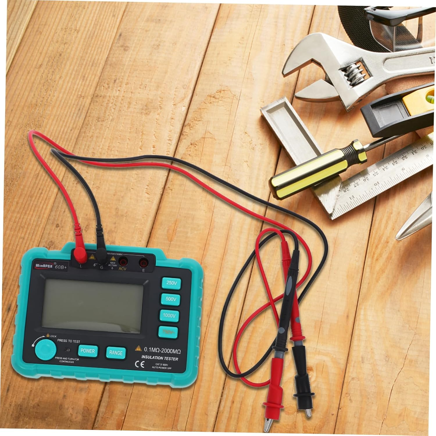 FUNOMOCYA Insulation Tester Megohm Automotive Electrical Tools Digital Megohm Test Leads image number 4