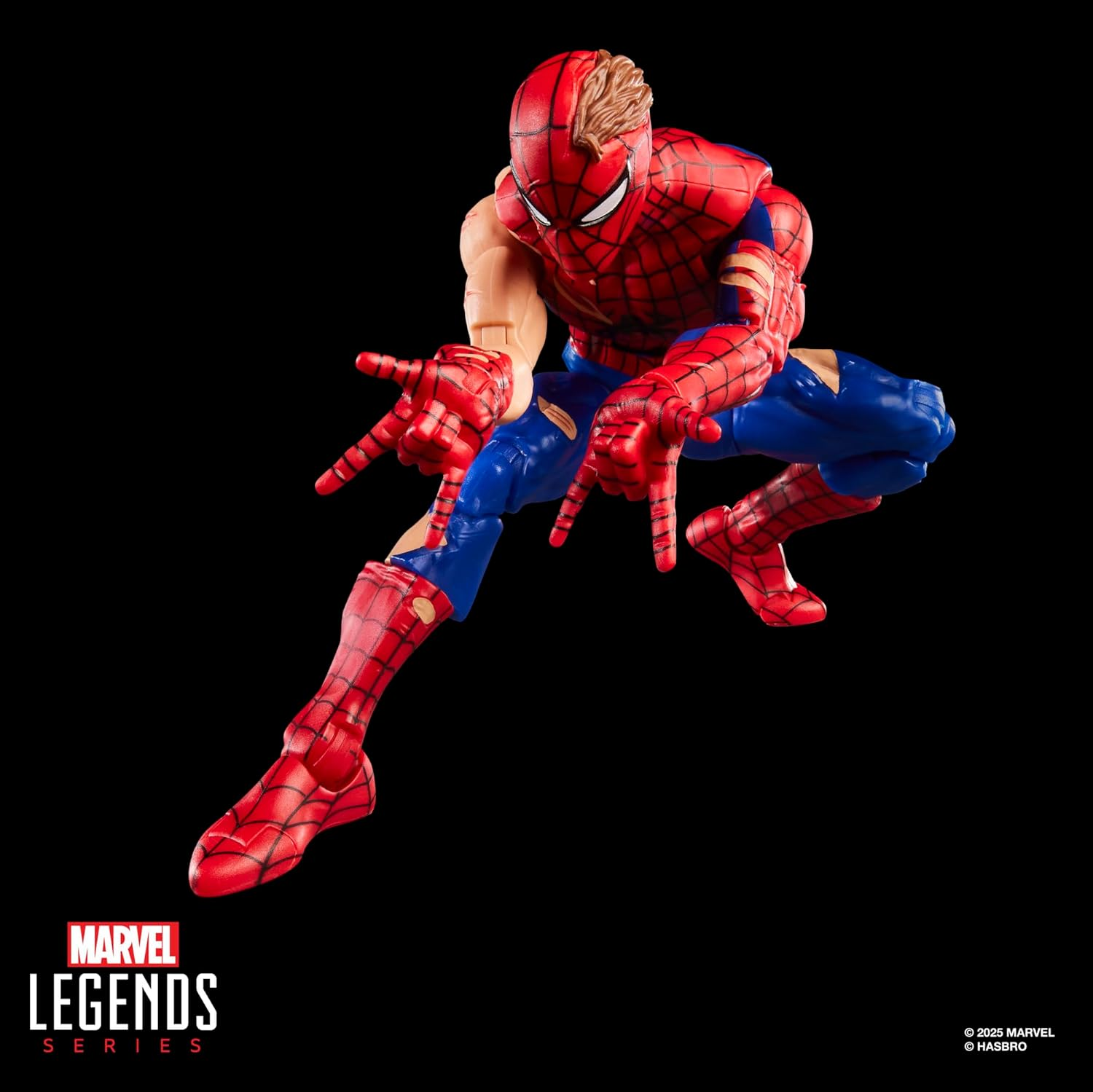 Marvel Legends Series Magic: the Gathering Battle-Damaged Spider-Man, 6-Inch Action Figure Toy plus Exclusive Foil Collectible Card Game Trading Card