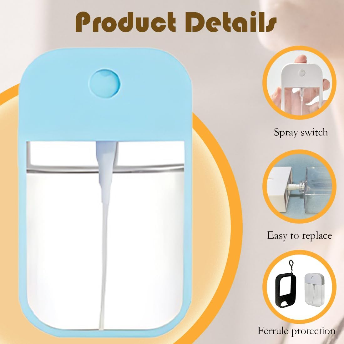 GXGM 4 Pcs 50Ml Travel Perfume Holder Bag Perfume Holder Empty Perfume Atomizer Empty Spray Bottle Empty Spray Container for Perfume Travel Cosmetics image number 3