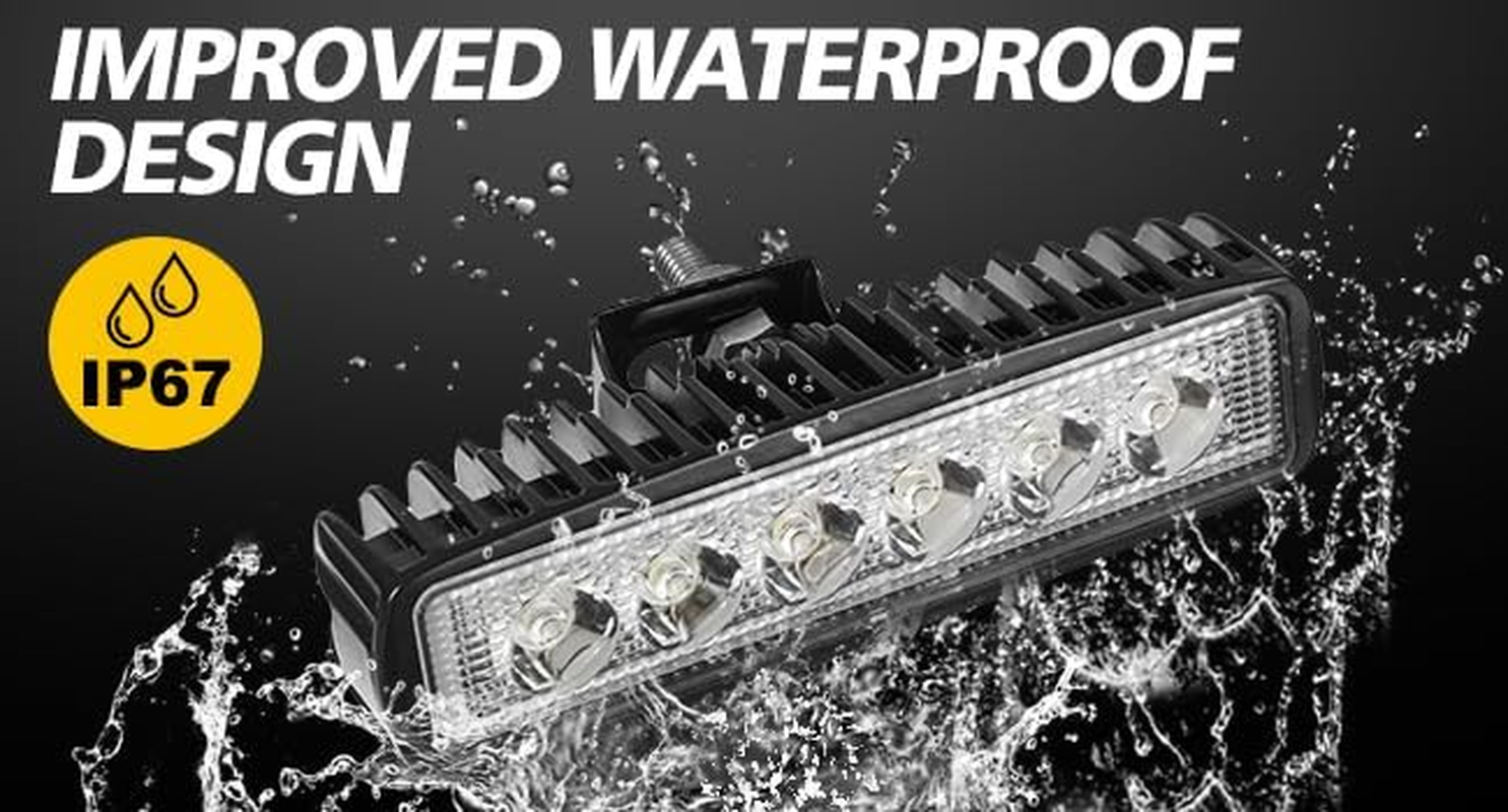 LED Light Bar, 4PCS Super Bright Led Waterproof Spotlights, LED Work Light Pods Single Row off Road, Boat Spot Marine Deck Light, Fog Light for SUV ATV Car Truck Golf Cart 9V 32V IP67 image number 1