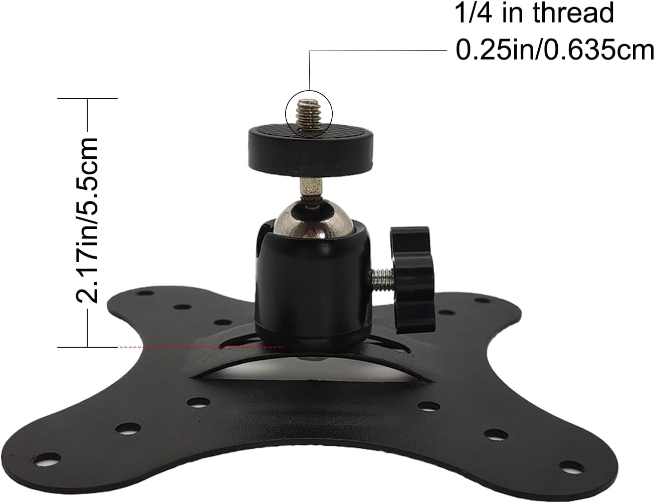 Vertically Mounted Projector Bracket Wall-Mounted Universal Ceiling Wall Projector, 1/4" Screw, Camera Bracket Mini Projector Bracket（2.36In） image number 1