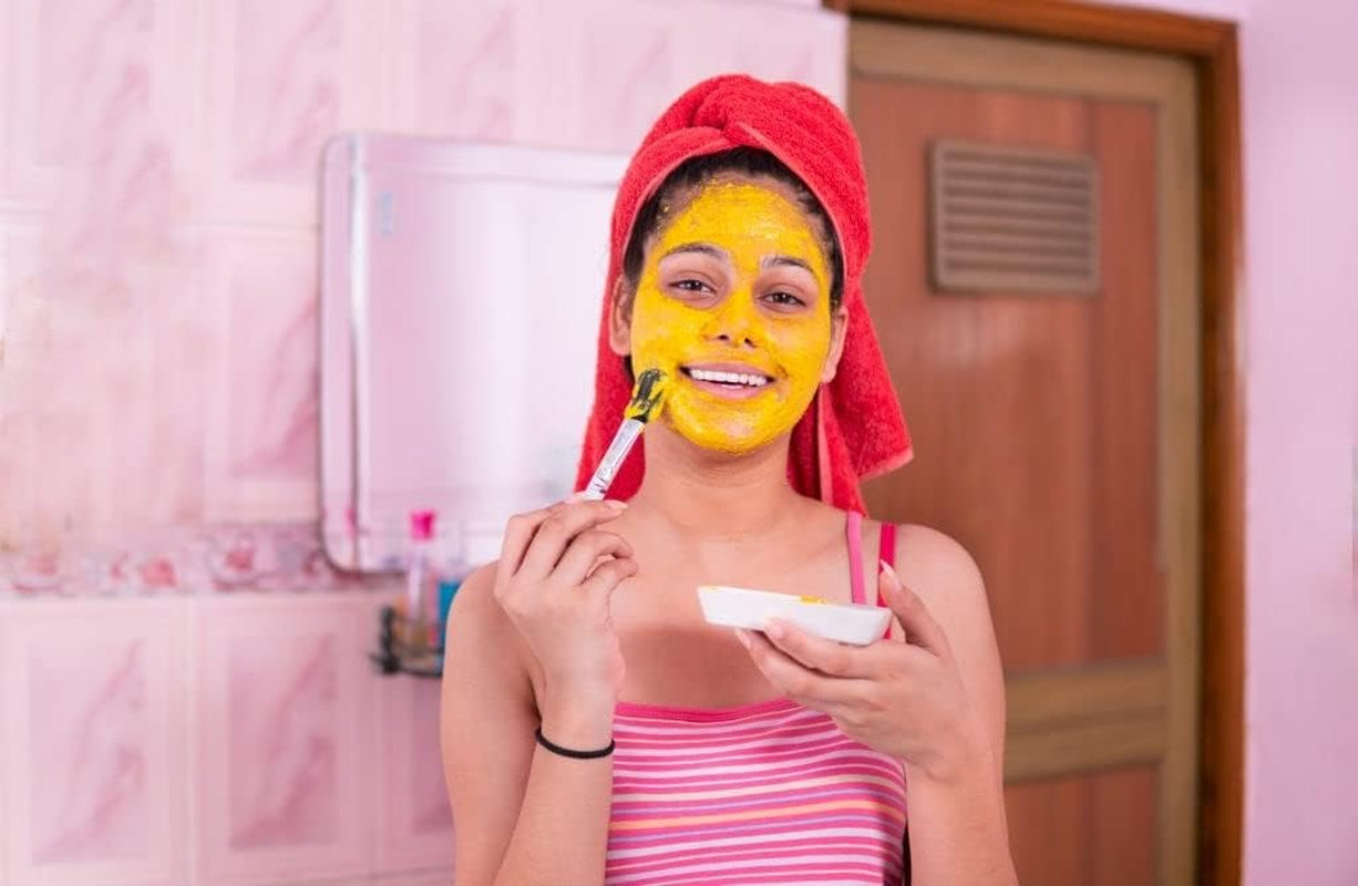 Kasturi Haldi Powder for Face Beauty Organic Skin Whitening Brightening Glowing Oil Control Facial Babies Baby Marriage Pure Herbal Organic Body Scrub :100Gm Wild Turmeric Manjal Jangli Haldi ) image number 6