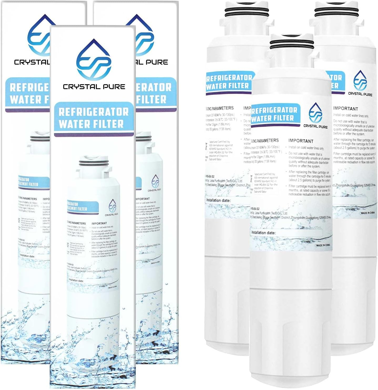 3X Fridge Filter for Samsung DA29-00020B DA29-00020A SRF801GDLS SRF731GDLS DA29-00020B DA-97-08006A AQP-FF27A HAF-CIN/EXP, 46-9101 SRF653CDLS SRF679SWLS SRF719DLS SRF677CDBLS DA97-08043ABC SRF665CDBLS SRF717CDBLS image number 3