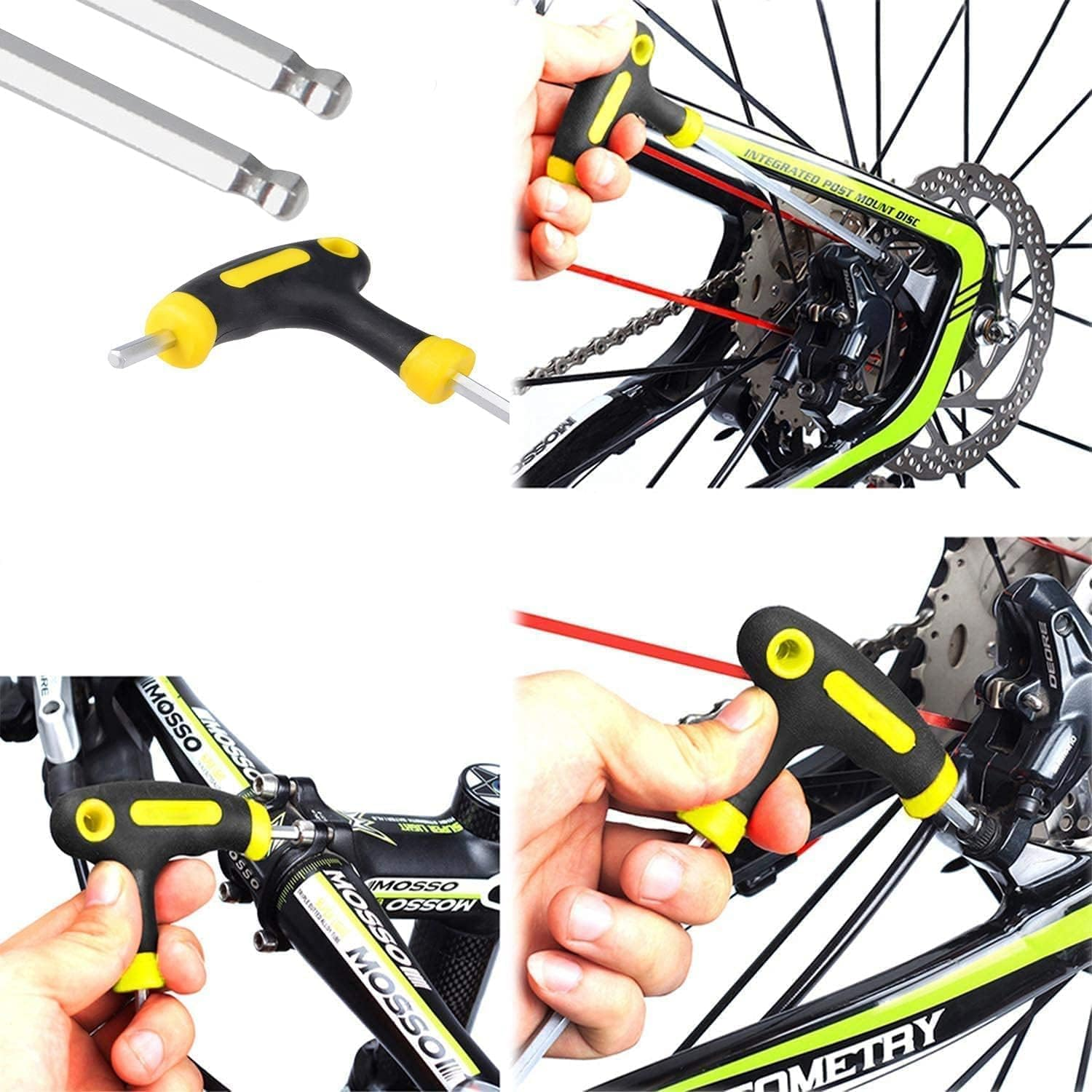 KEWAYO 5PCS T Handle Allen Wrench Set, 2.5/3/4/5/6Mm Bike Allen Hex Key Set with Ball End Screwdriver Hand Tool Kits for Bicycle Pedal Handlebar Disc Brake Mount Repair image number 6