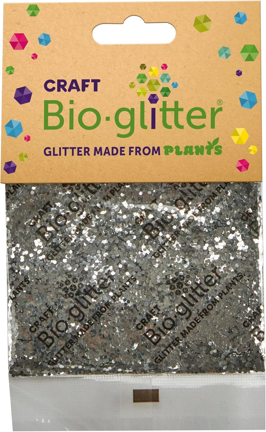 Craft Biodegradable Glitter, Chunky Glitter, Arts and Crafts for Kids, Card Making, Decorations, Craft Glitter for Candle Making, Eco-Friendly, Cruelty Free - Silver - 20G - Green image number 5