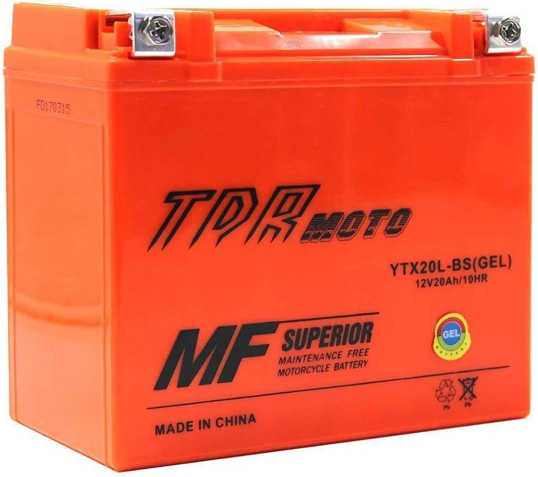 TDR YTX20L-BS 12V 20Ah GEL Motorbike Battery