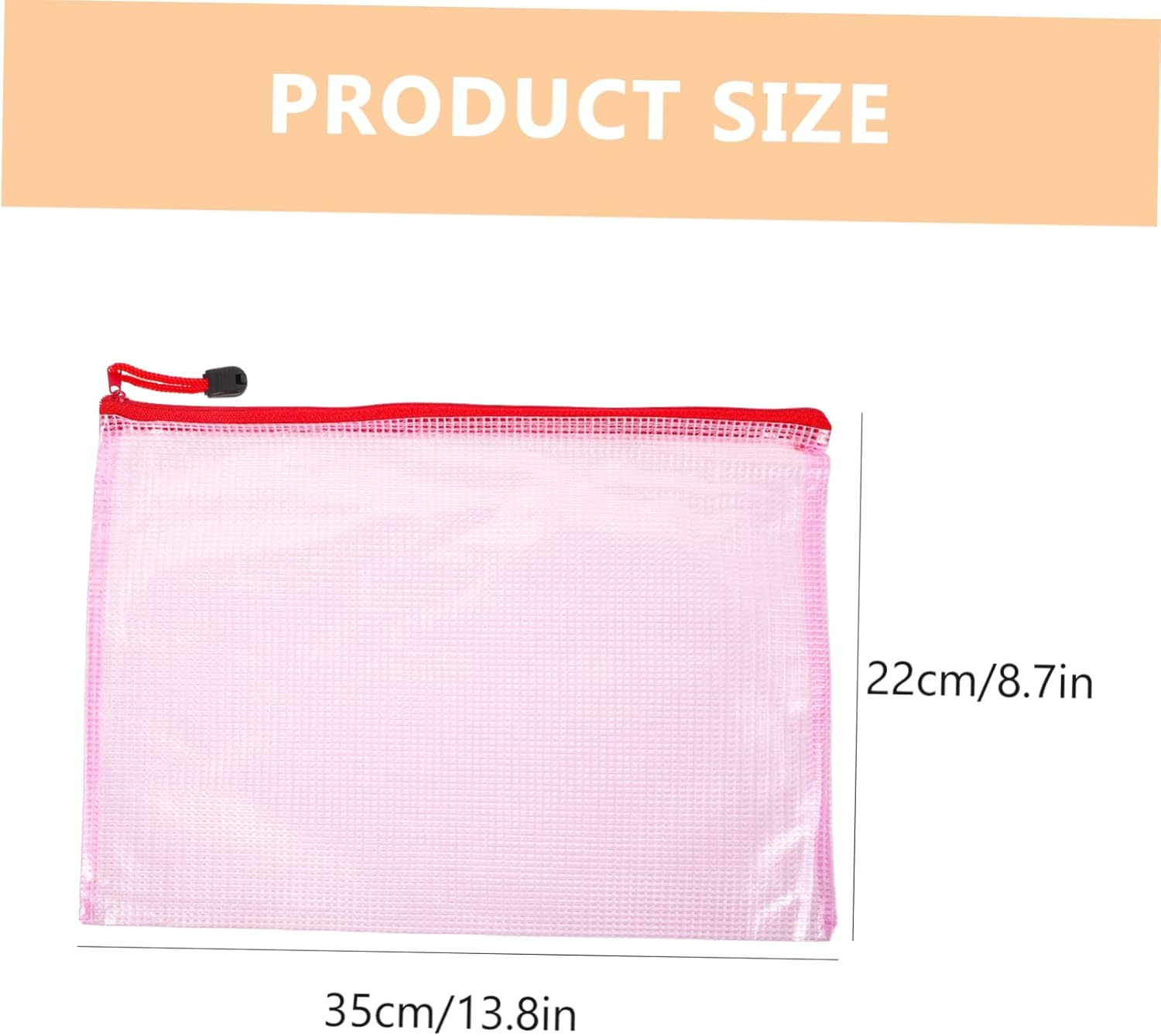 UTHCLO 12Pcs A4 Mesh File Bags Zippered Document Organizers Waterproof Thickened Multipurpose Storage Pouches for Office and School image number 5