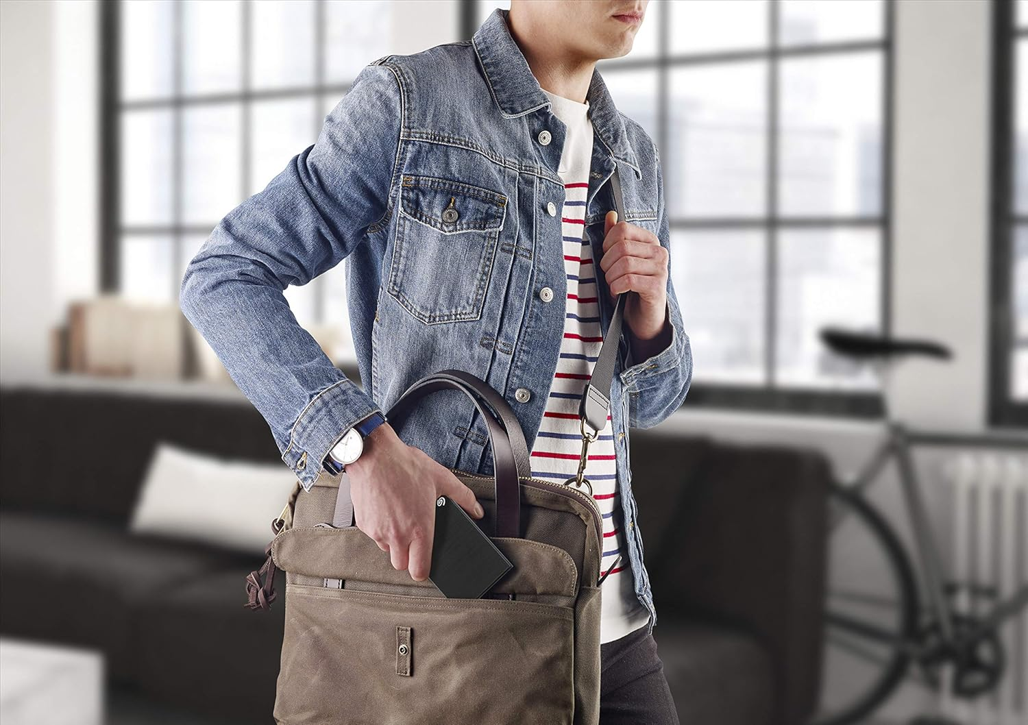 Seagate STKZ4000400 4TB One Touch External Hard Disk Drive with Password, Black