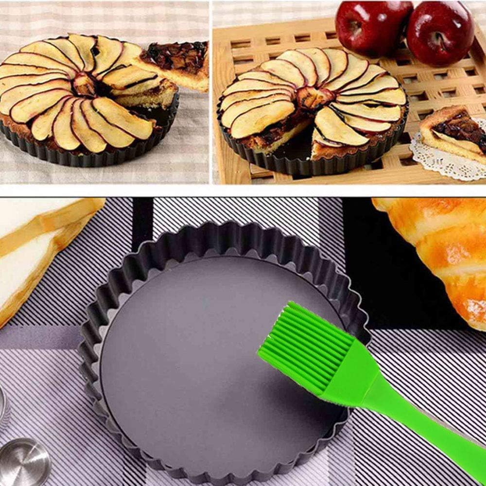 Coehaopike 6Pcs/Set Mini Tart Pan Egg Tart Molds with Removable Bottom Non-Stick Pie Pizza Cake round Mould Tins Tarts Quiche Pan Bakeware image number 2