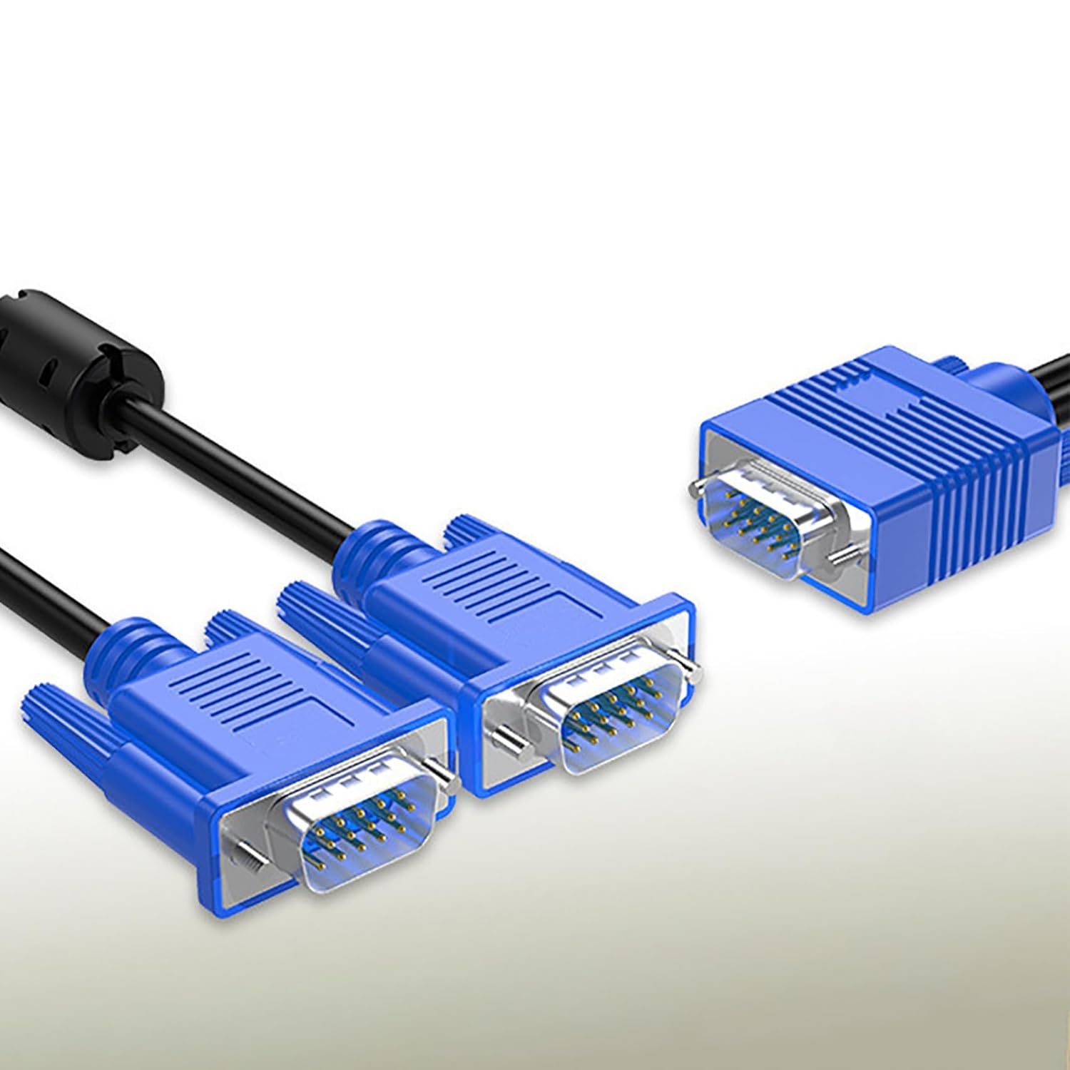 Tunghey VGA Splitter Cable Dual Monitor Y Adapter Video Cord 1 Male to 2 Male Screen Duplication Support 1080P Full HD for Projectors, Hdtvs, Monitors 1.8M image number 6