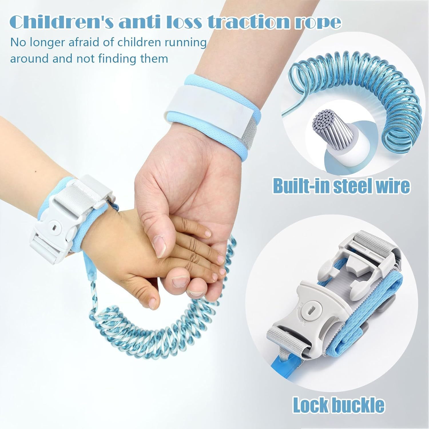 Children'S Lead, Safety Lead, Running Harness, Wrist Child Safety Harness, Toddler Lead, Anti-Lost, Anti-Lost, Belt for Toddlers, Blue image number 6