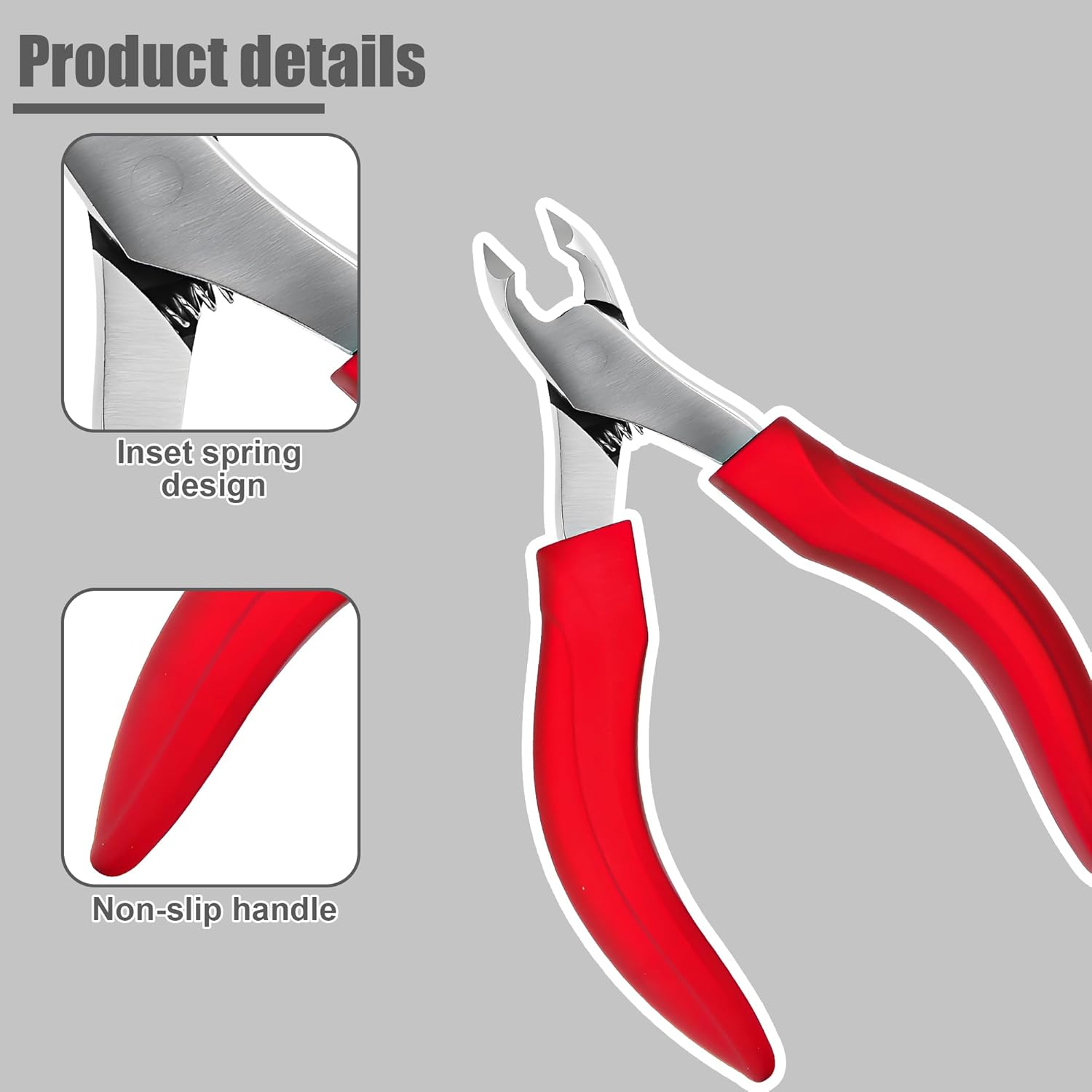 2Pcs Black+Red Thick Toenail Clippers for Elderly & Adults, Heavy Duty Nail Cutter with Sharp Blade & Comfort Grip for Thick Nails at Home or Professional Use image number 5