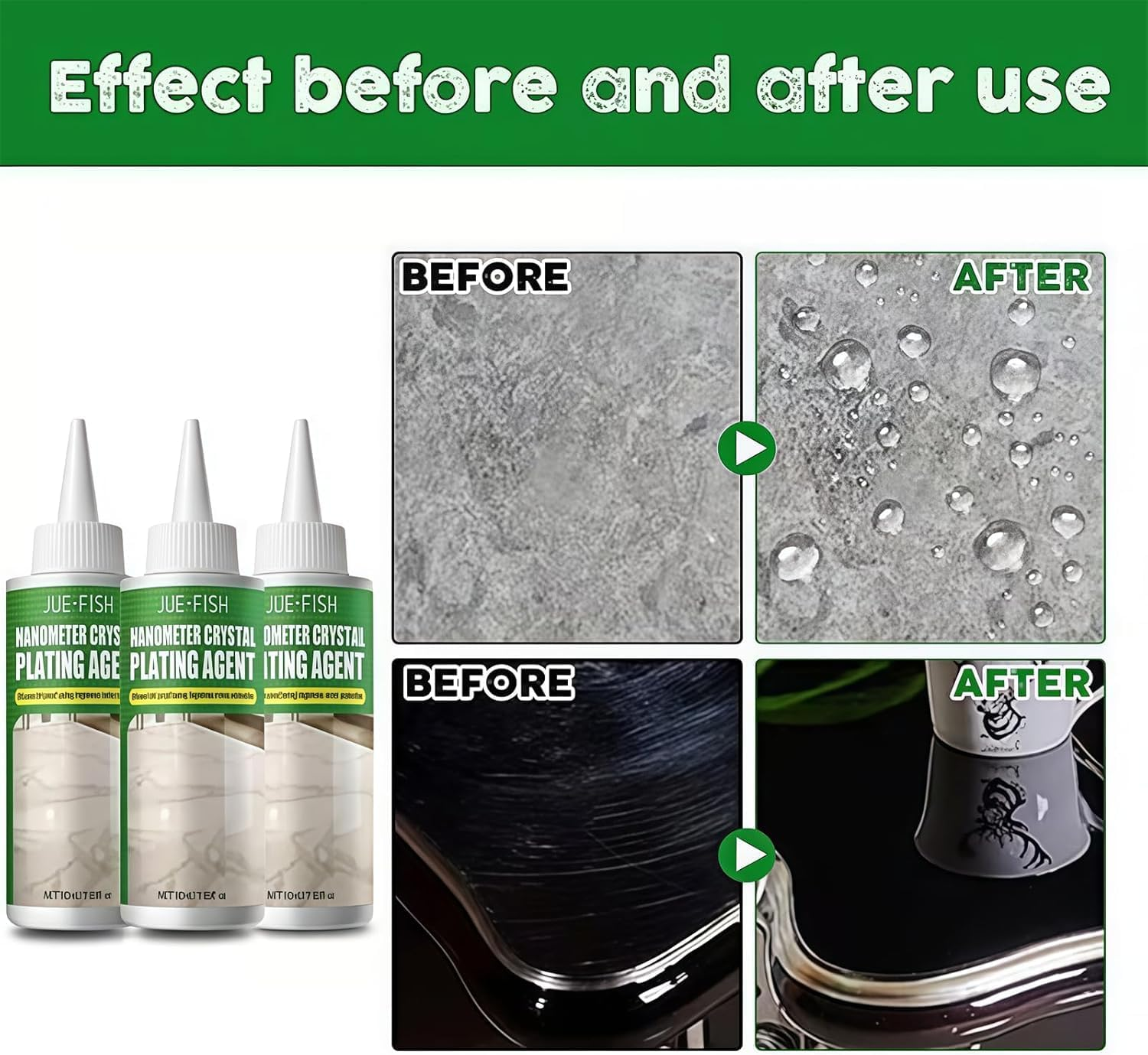 Nano Crystal Coating Agent, Advanced Polish & Protector for Granite, Marble, Tile & Wood Furniture, Streak-Free, Ph Neutral Formula, Restores Shine & Prevents Stains image number 4
