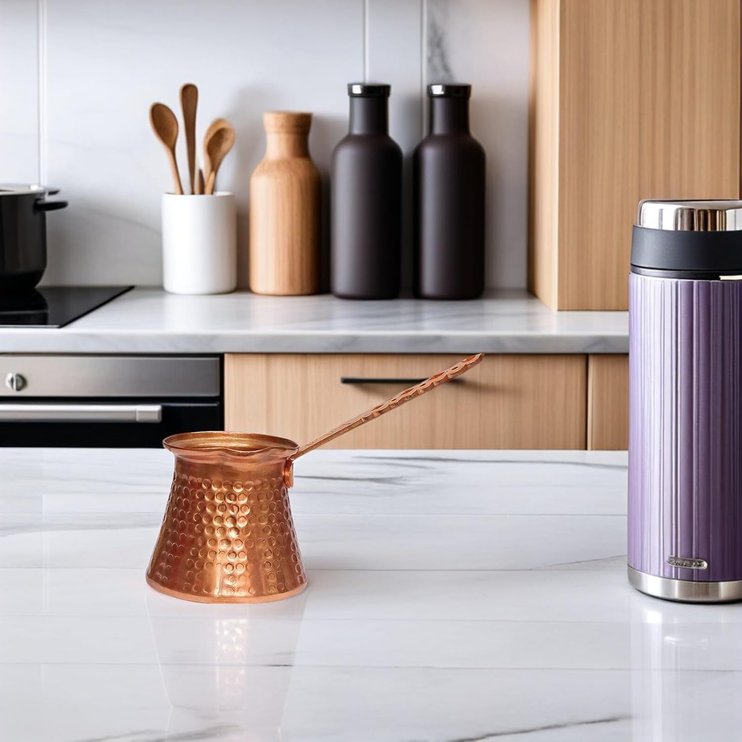 VALICLUD Turkish Coffee Pot Multi-Function Wear-Resistant Kettle for Espresso and Tea Brewing Heat and Cold Resistant Compact Coffee Maker for Home and Use image number 6