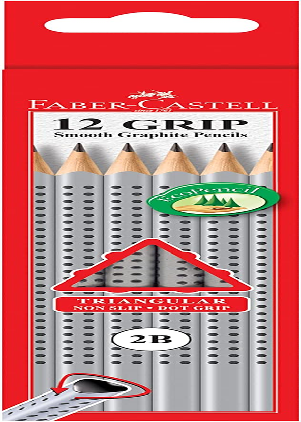 Faber-Castell Grip 2001 Graphite Pencil 2B, 12 Pack (11-317002) image number 3