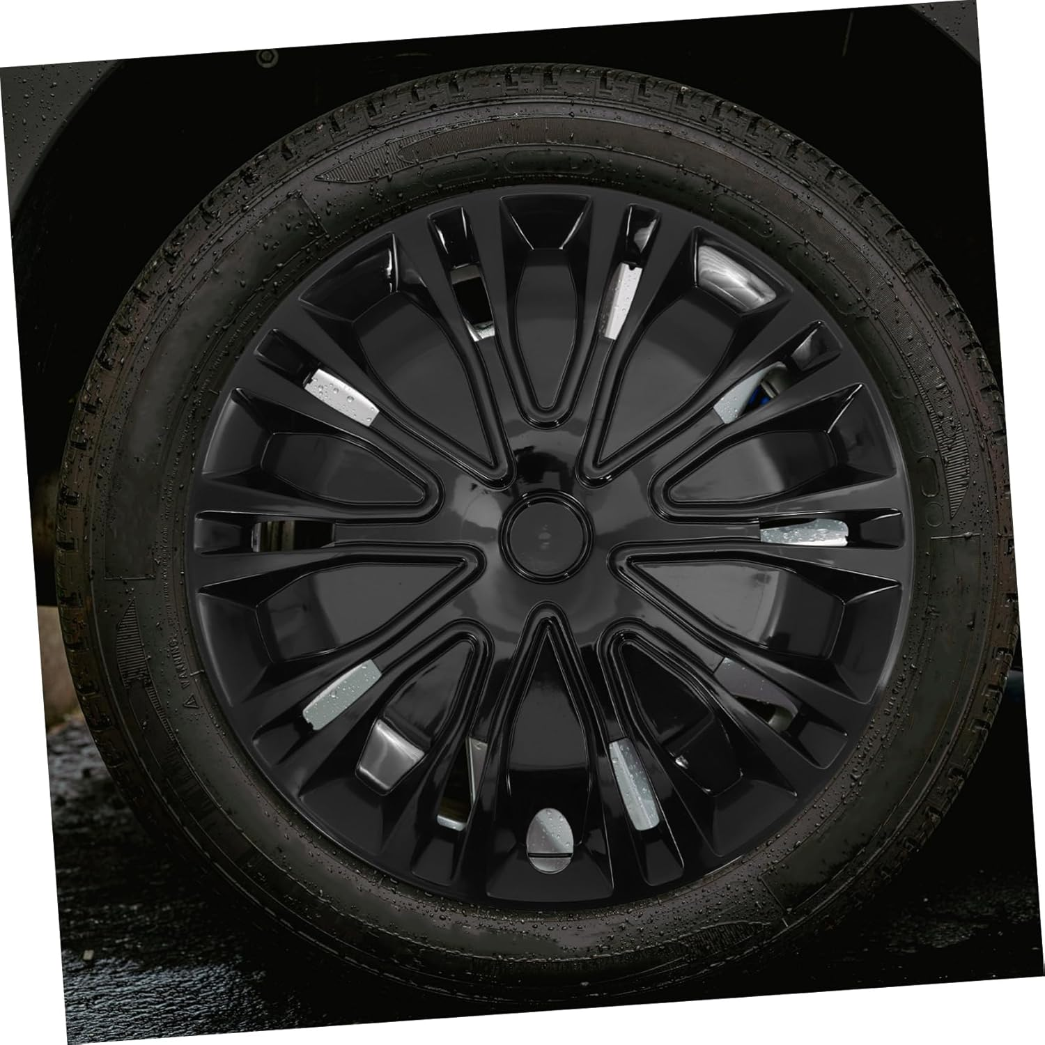 DINHEAROM Automotive Wheel Hub Caps 14 Inch Universal Decorative Hubcaps for Cars Sturdy Rim Protection Easy Installation Sleek Modern Design Fits Most Vehicles image number 2