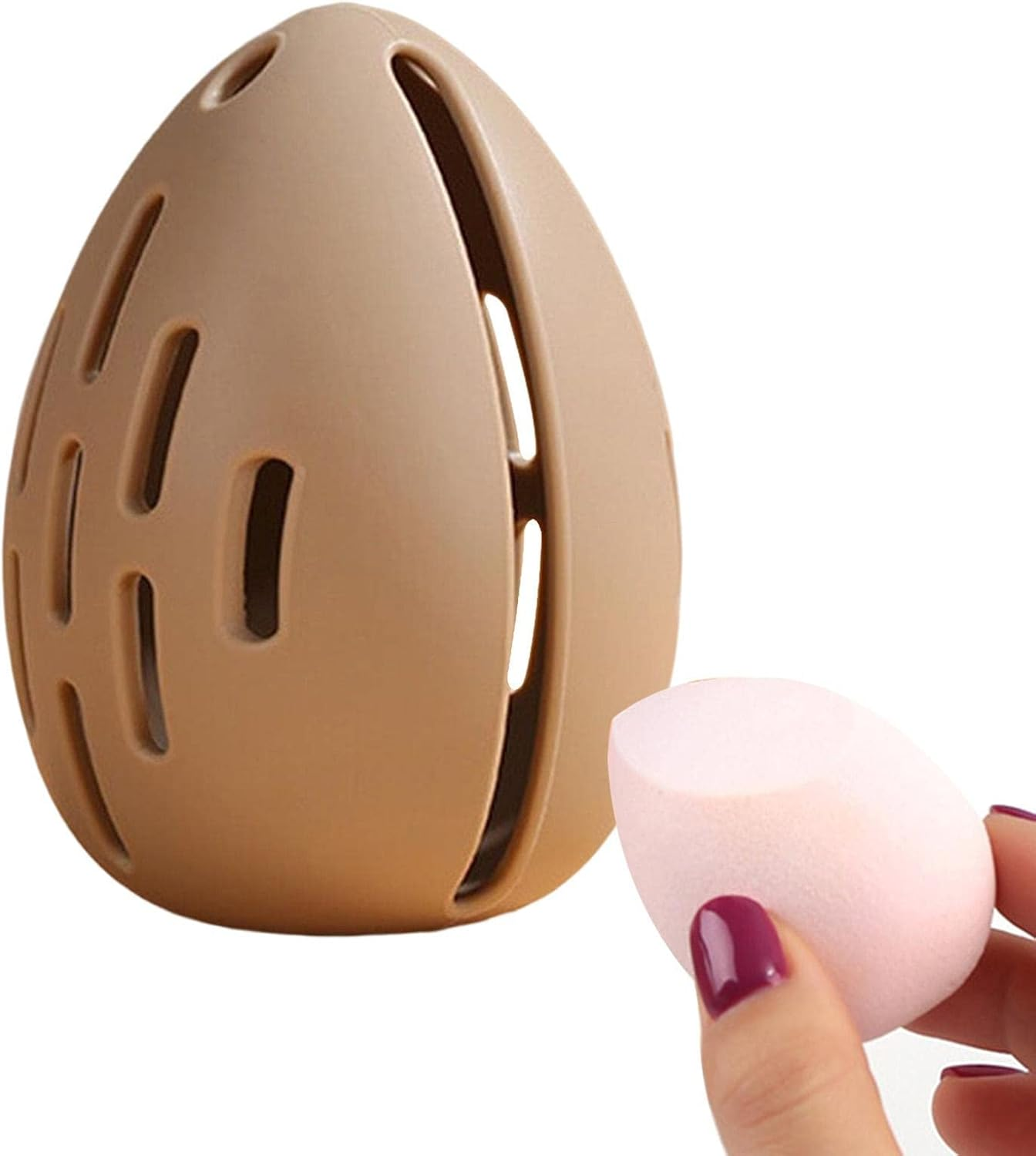 Beauty Makeup Blender Sponge Holder | Make up Sponge Organizer Airy - Silicone Beauty Makeup Sponge Protective Carrying Case for Home image number 3