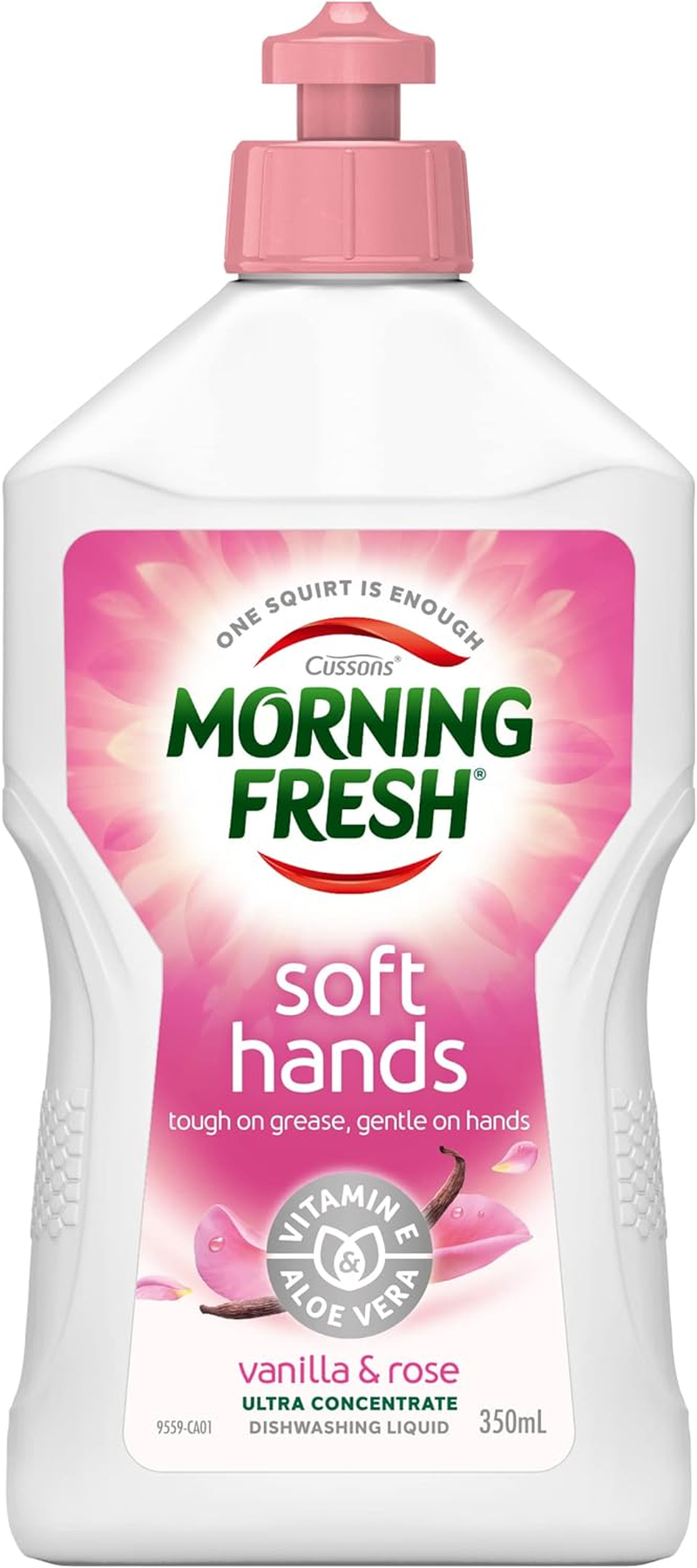 Morning Fresh Vanilla and Rose Soft Hands Dishwashing Liquid 350 Ml (Pack of 12) image number 2