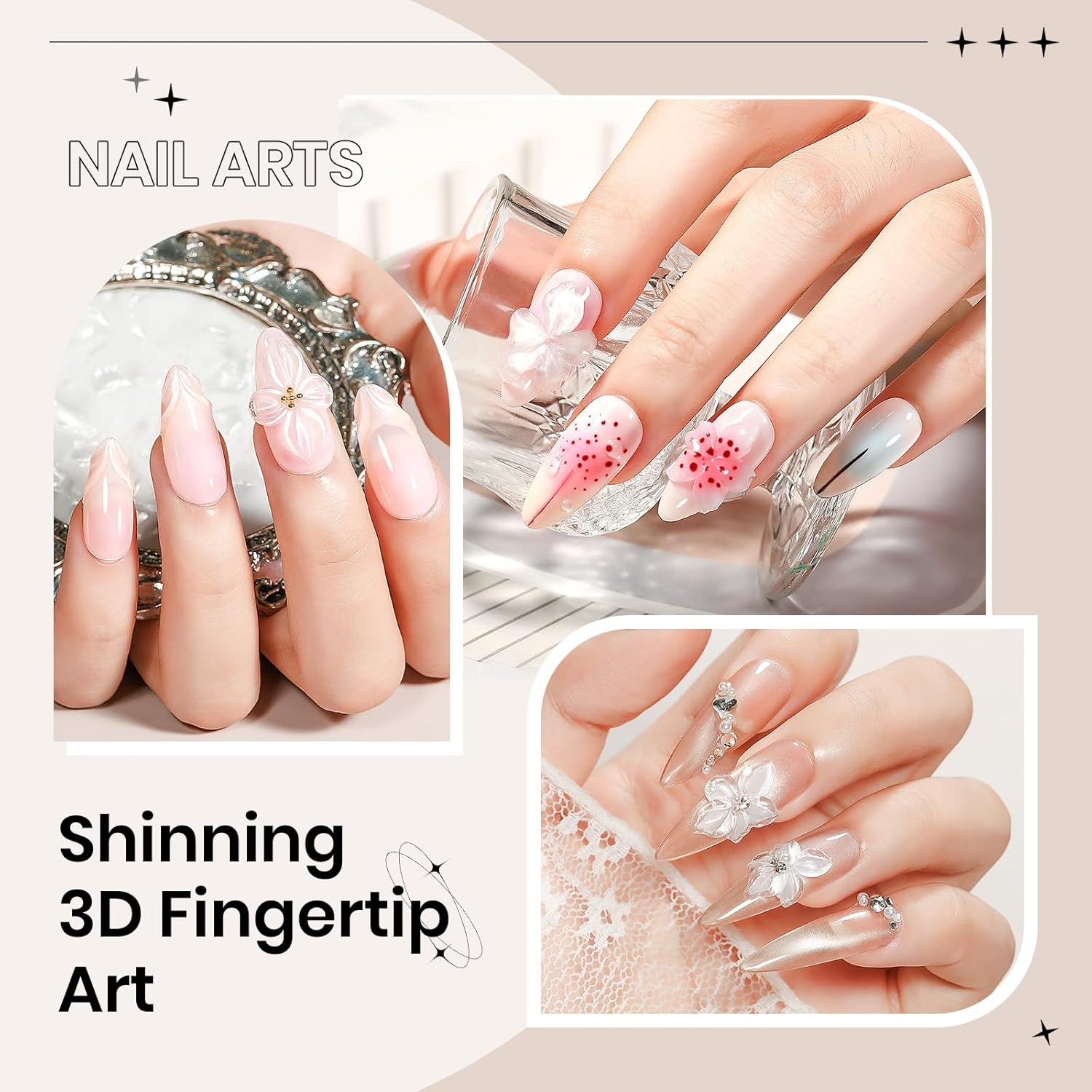 3D Nail Gel Clear Nail Sculpting Gel Non-Sticky Hand 3D Gels for Nail Art with Silicone Pen Sculpting 3D Modeling Manicures Salon Home DIY 15G image number 5