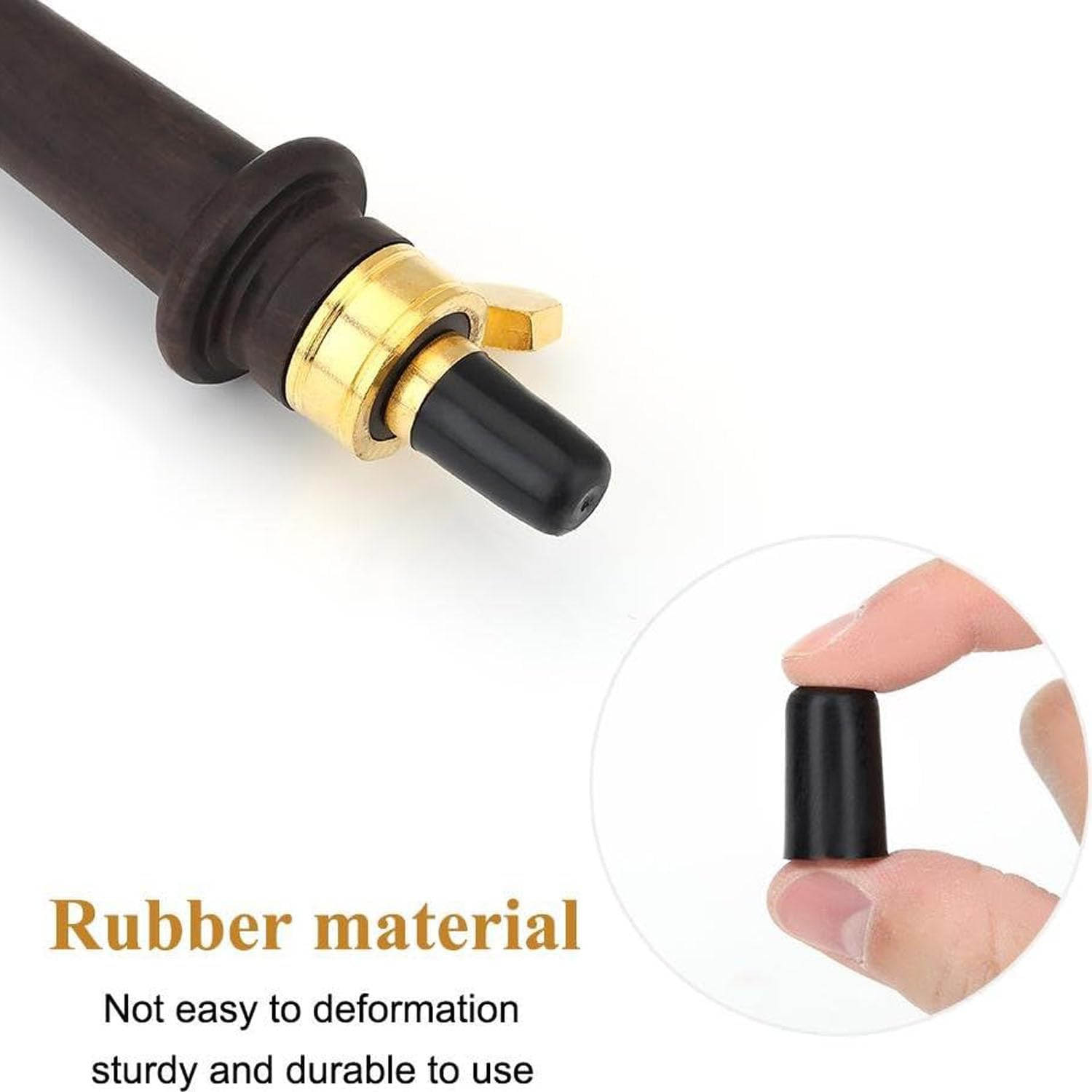 4 Pcs Rubber Tip for Cello Endpin Tip Cap Non-Slip Cap, Instrument Part Replacement, Cello Non-Slip Mat Cello Rubber Tip Floor Protectors, Cello Bass Instrument Accessories Black image number 4