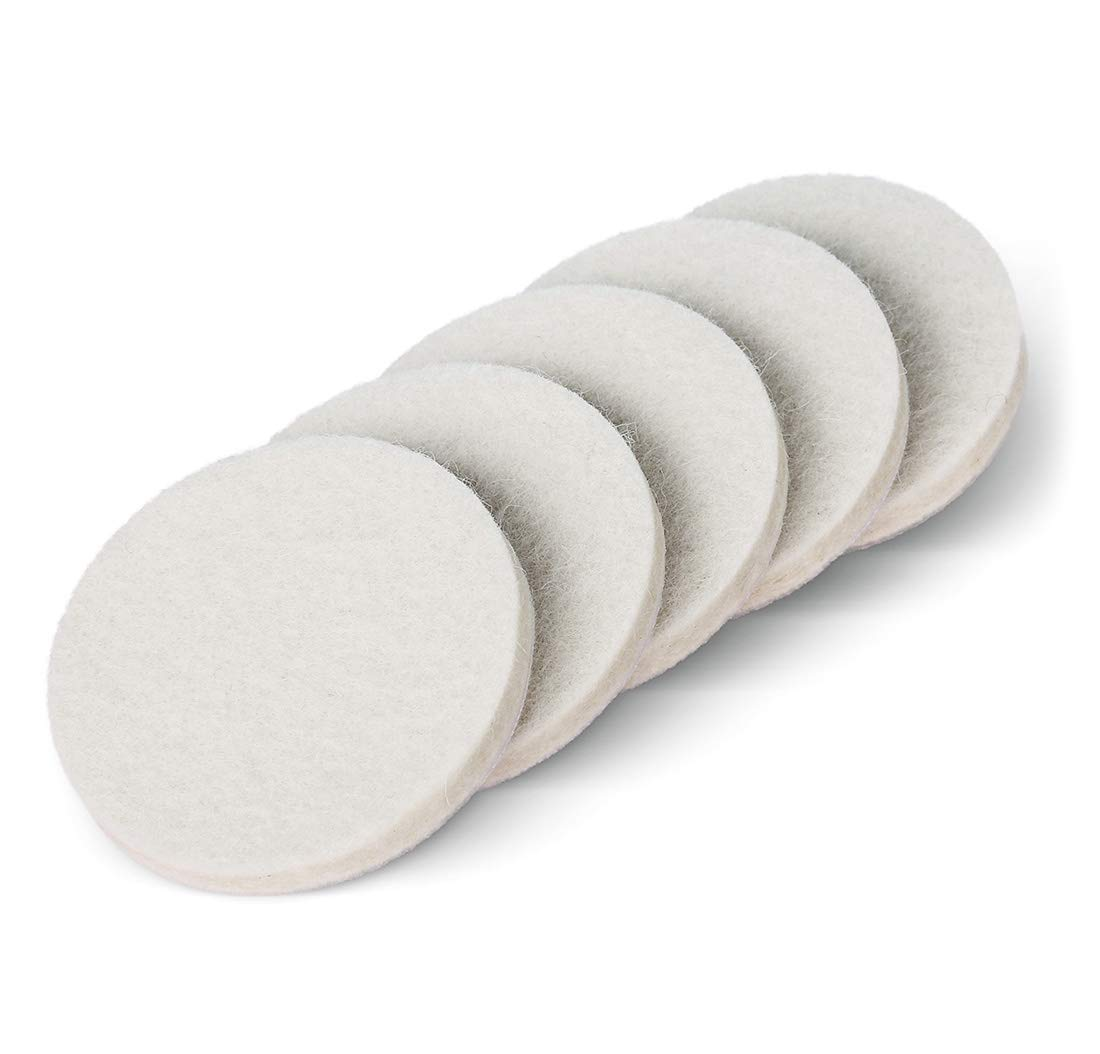 Z-LION 2 Inch Wool Felt Polishing Pads Buffing Wheel for Car Glass Plastic Metal Stone-10Pcs/Set image number 3