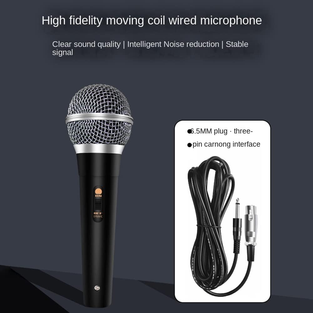 Veumoie Handheld Professional Wired Dynamic Microphone Clear Voice Mic for Karaoke Vocal Music Performance image number 4