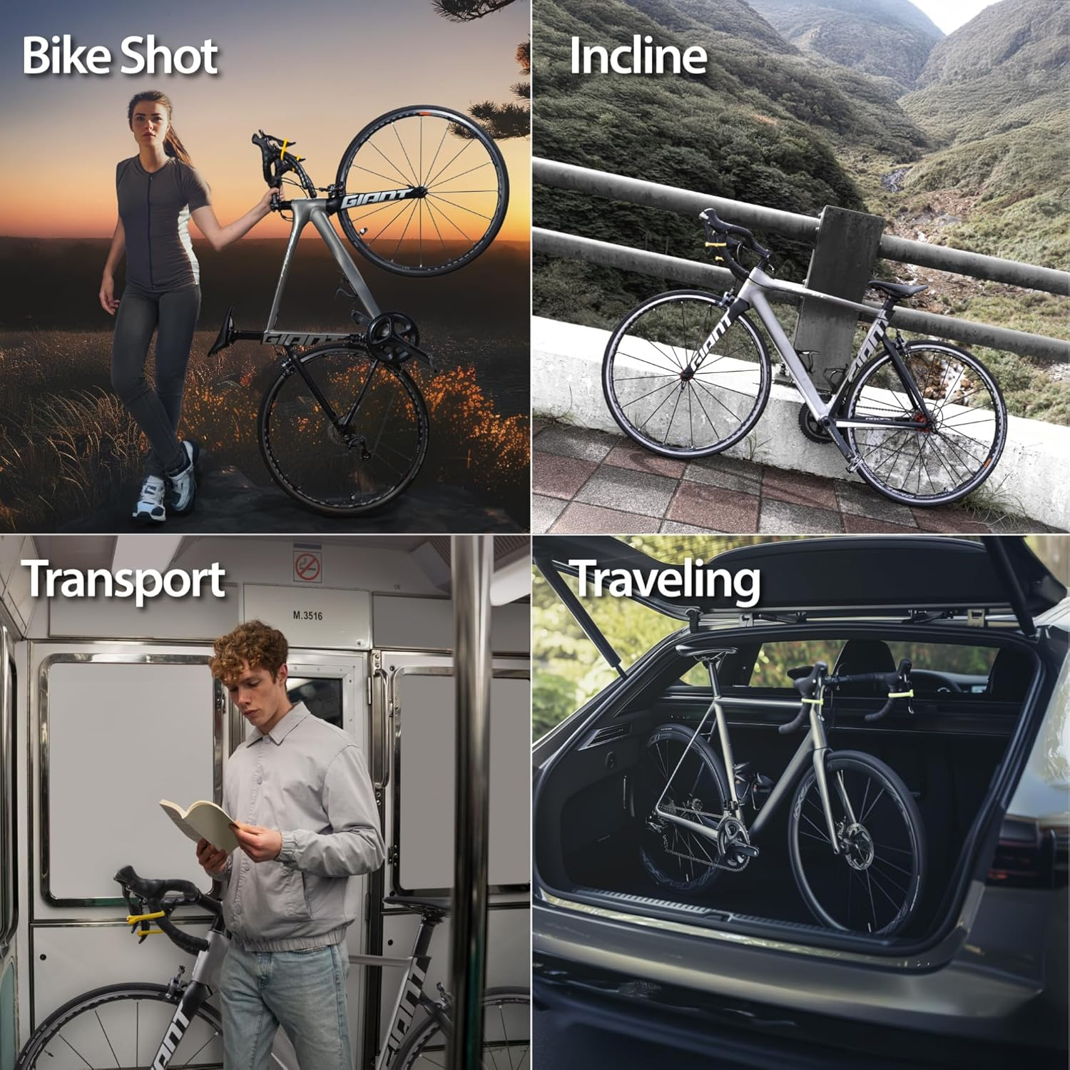 BONE Brake Tie (2 Packs), Bike Brake Lever Rubber Bands, Elastic & Durable Silicone Ring Strap on Grips or Handlebars, Cute Cartoon Duck Parking Handbrake Ties for Kids & Adults (2-Pack - Patti Duck) image number 1