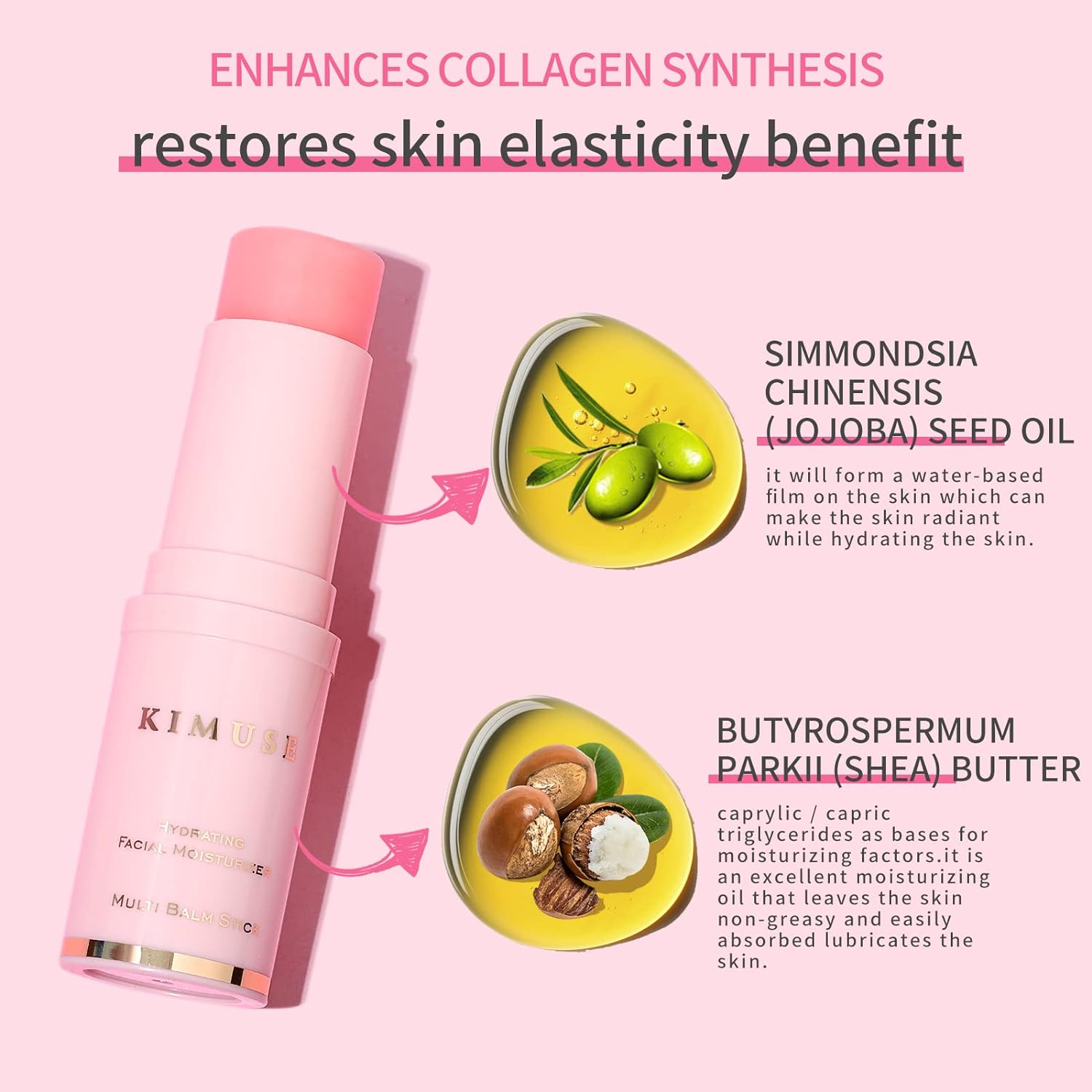 KIMUSE Hydrating Moisturizing Stick, Multi Balm Stick, Moisturizer for Face Skin Care, Hydrating Primer image number 6