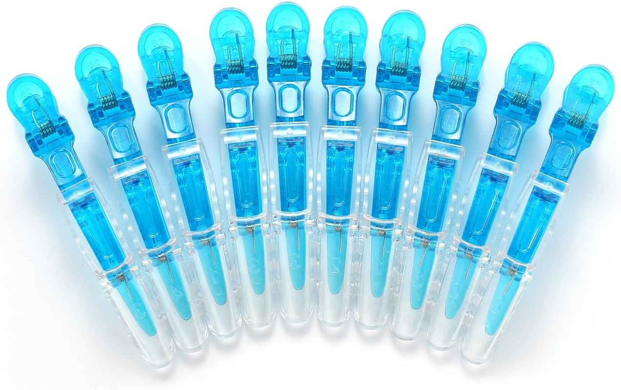 10Pcs/Set Multicolor Croc Clips Transparent Plastic Hairdresser Clips Hair Styling Sectioning Barrettes Non Slip Alligator Clips Salon DIY Accessories Hairpins for Women and Girls