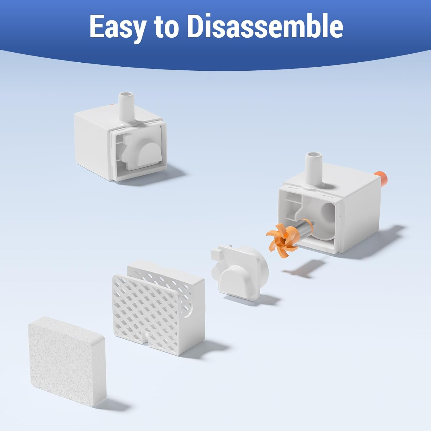 Petlipo Water Pump, Replacement Pump for Cat Water Fountain, Ultra Quiet, Wireless Auto Shut-Off for Cordless Cat Water Fountain, Dog Water Dispenser Indoor 3L/Min (DC 5V) image number 1