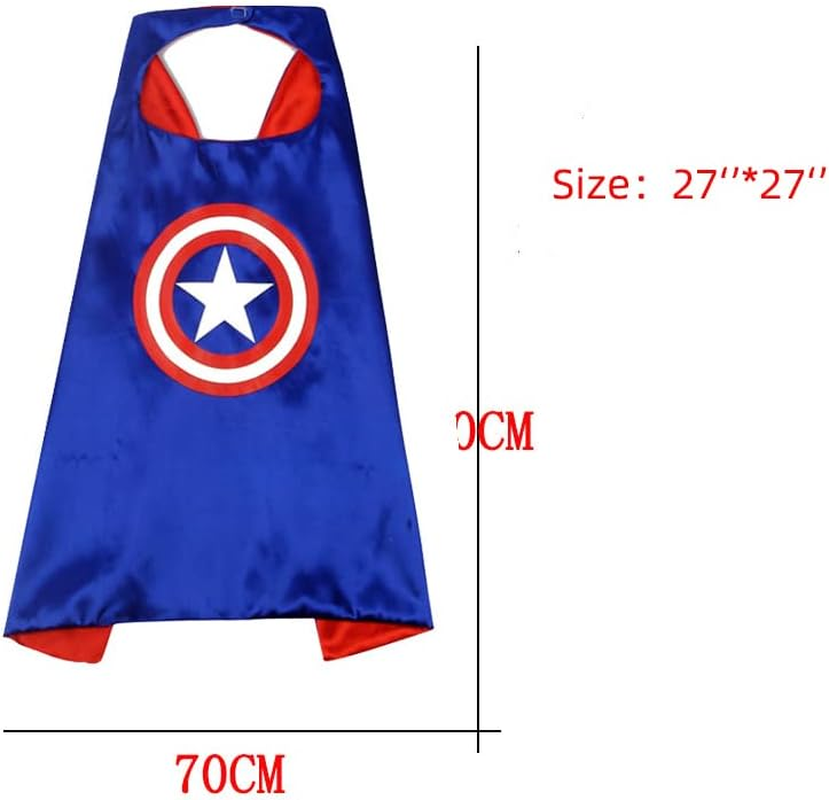 Ricjurzzty Superhero Costume Set for Kids Superhero Capes ， Masks ， Toys and Costume Gloves Halloween Cosplay Birthday Party for Kids (Blue) image number 1