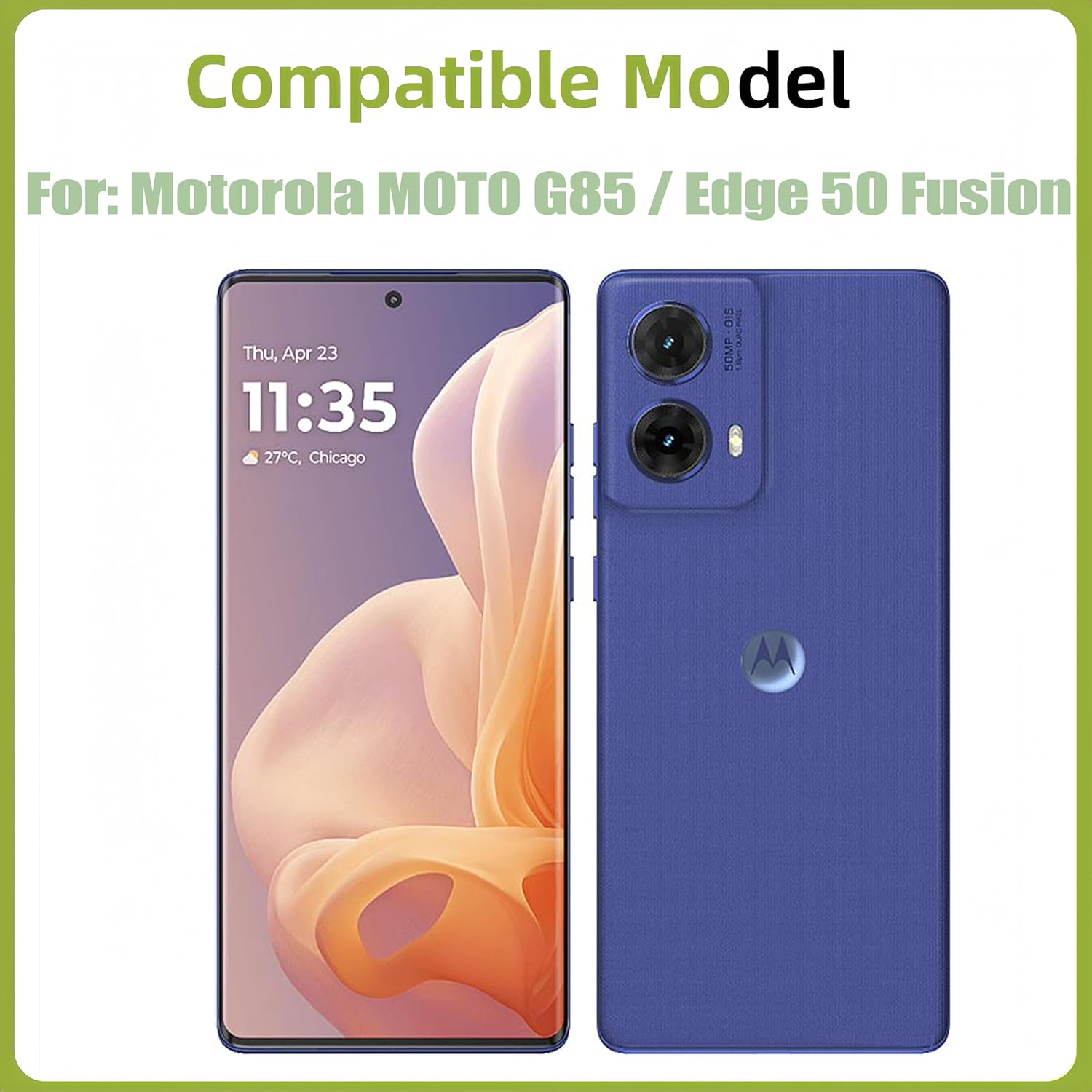 ERYNK LCD Display for Motorola Moto G85 / Motorola Edge 50 Fusion [With Fingerprints] [6.67 Inch] LCD Display Touch Screen Digitizer with Tool Kit image number 2