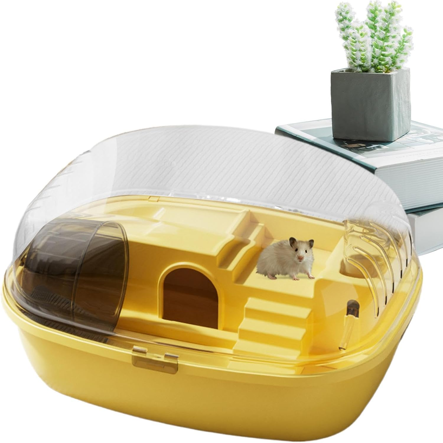 Jaula for Jerb - Hamster Cage | Interactive and Fun Transparent Acrylic Cage, Small Animal Habitats for Hamsters, Jerb and Mice, Including Water Bottle, Training Wheel image number 5