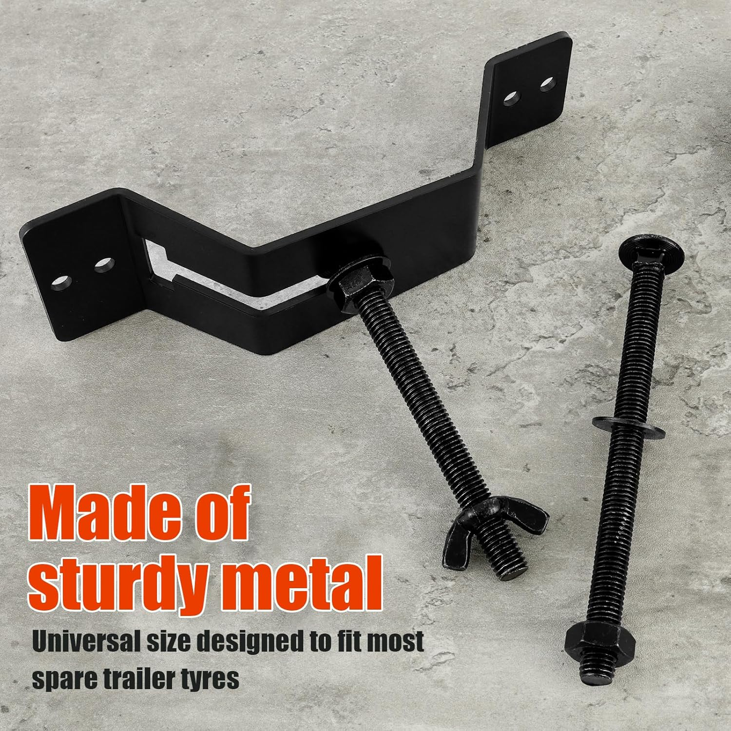 Whsunvo Wall Mount Spare Tire Carrier Metal Spare Tire Holder Space Saving Wheel Bracket Rack Easy Installation Trailer Spare Tire Mount High Security Spare Tire Carrier Bracket for Car image number 4