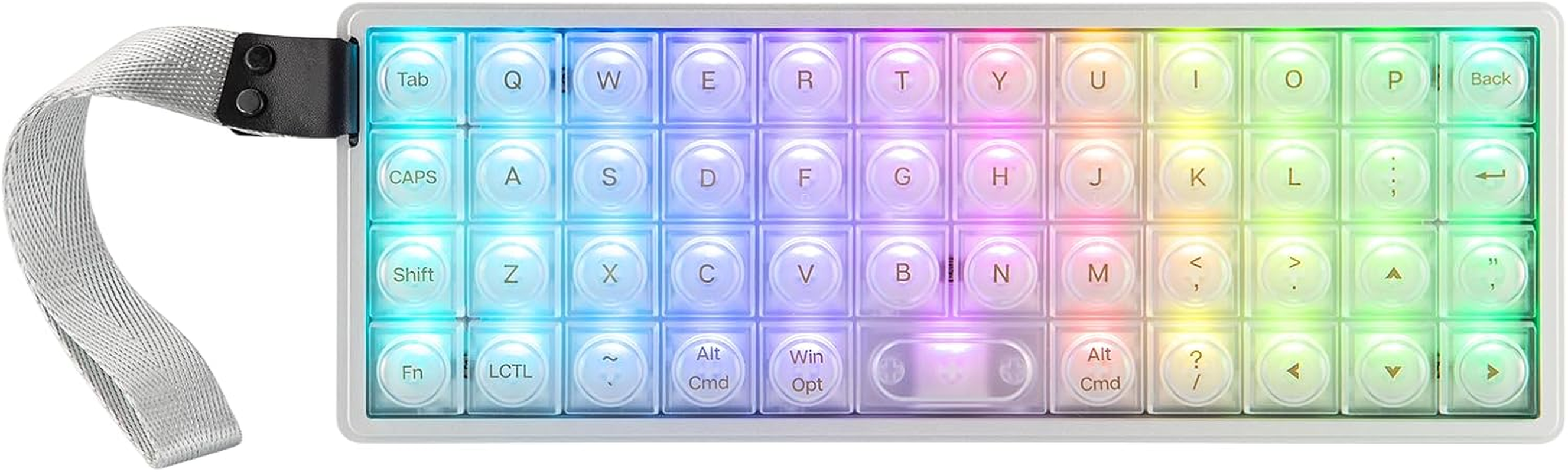 EPOMAKER Luma40 Low Profile Mechanical Keyboard with QMK/VIA & CNC Metal, Transparent PC Keycap, Hot-Swap, Kailh Linear Switch, 2.4Ghz/Bt/Usb, 40% Wireless Gaming Keyboard for Mac/Win image number 3