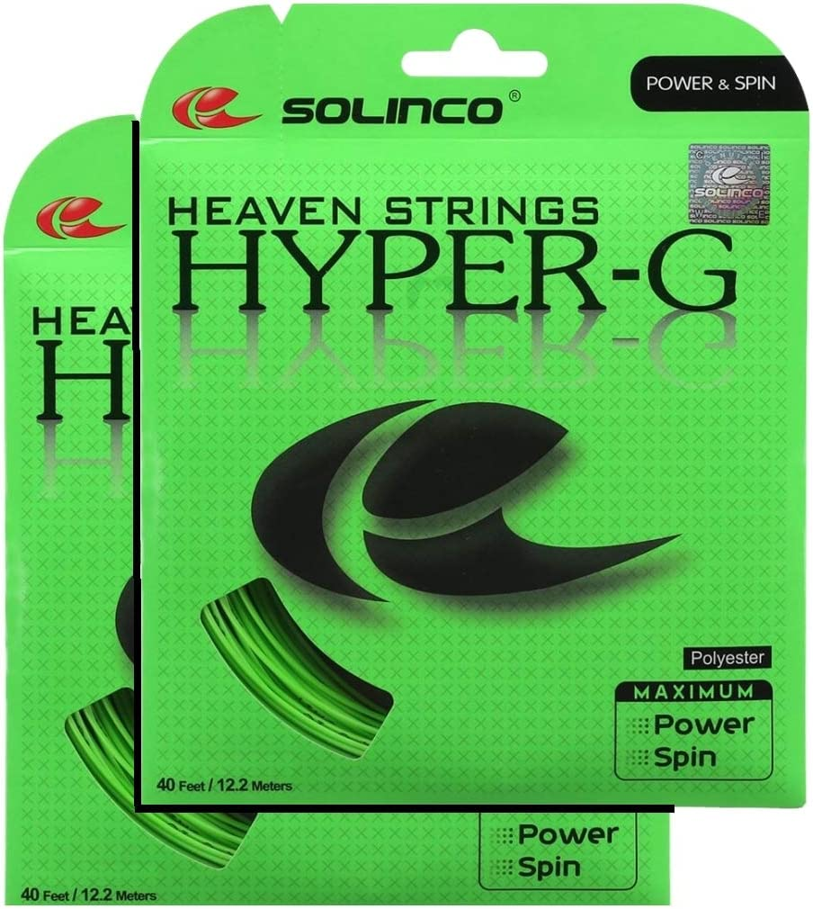 2 Packs of Solinco Hyper-G 16L - 1.25 Mm Tennis String