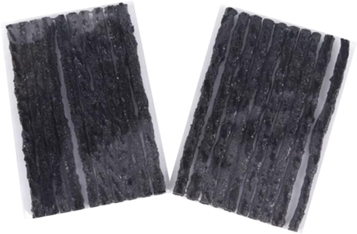 100Pcs Black Car Tubeless Seal Strip 100X3.5Mm Tire Repair Tool Vacuum Automotive Wheel Tire Seal Tape for Puncture Fixing and Maintenance