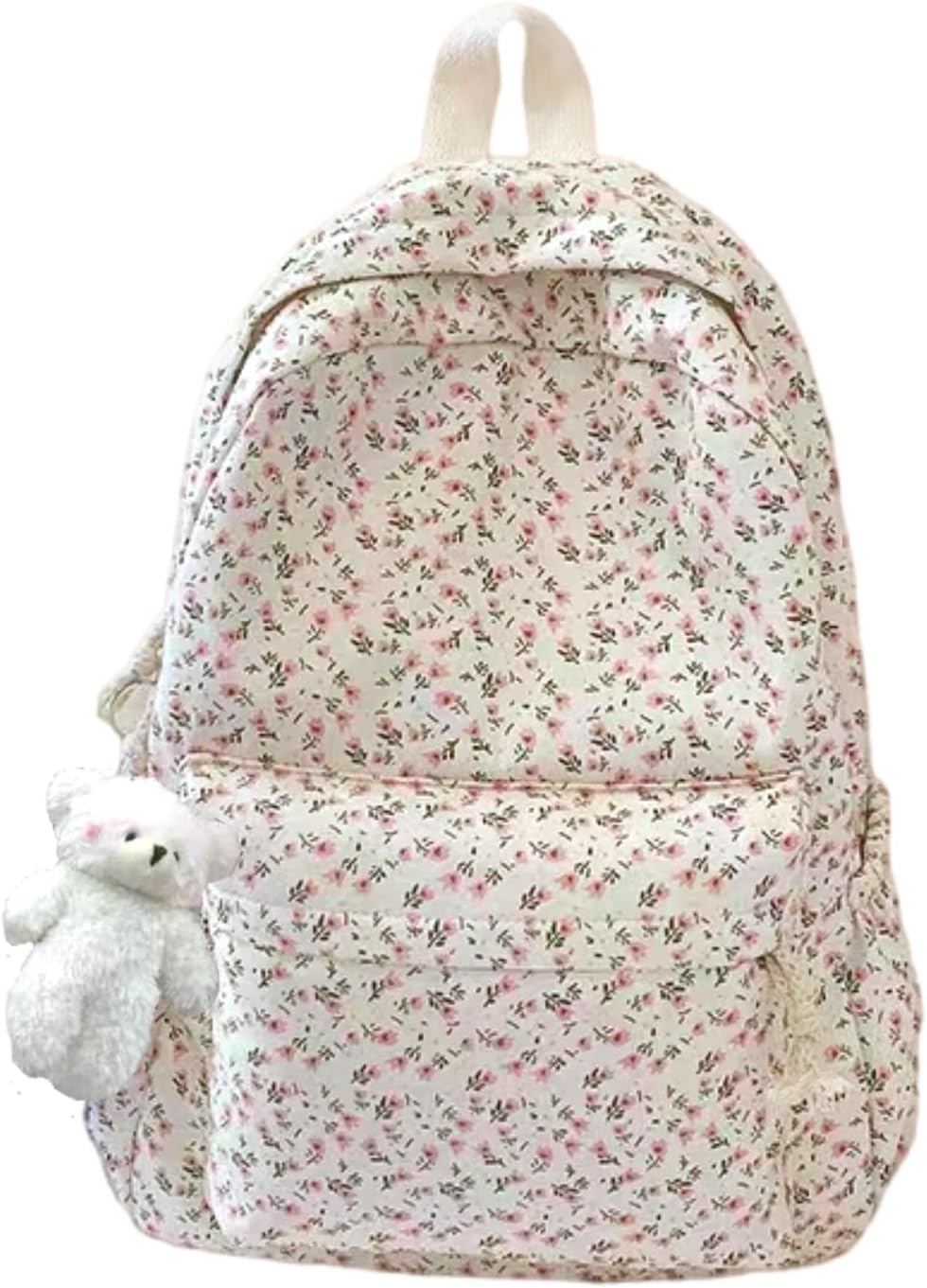 CHERSE Cute Backpack with Bear Aesthetic Accessories Kawaii Stuff Y2K Backpack Preppy Shoulder Bookbag