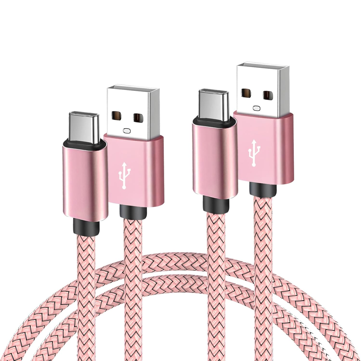 USB Charger Cable 2M/6.6 FT USB to USB C Cable,Type C Fast Charging Cord for Apple Iphone 16 15 Pro Max Plus,Ipad Air 4 4Th 5 5Th,Mini 6 6Th,7 7Th Generation Gen,Samsung S25 24 S23 S22,2 Pack Pink