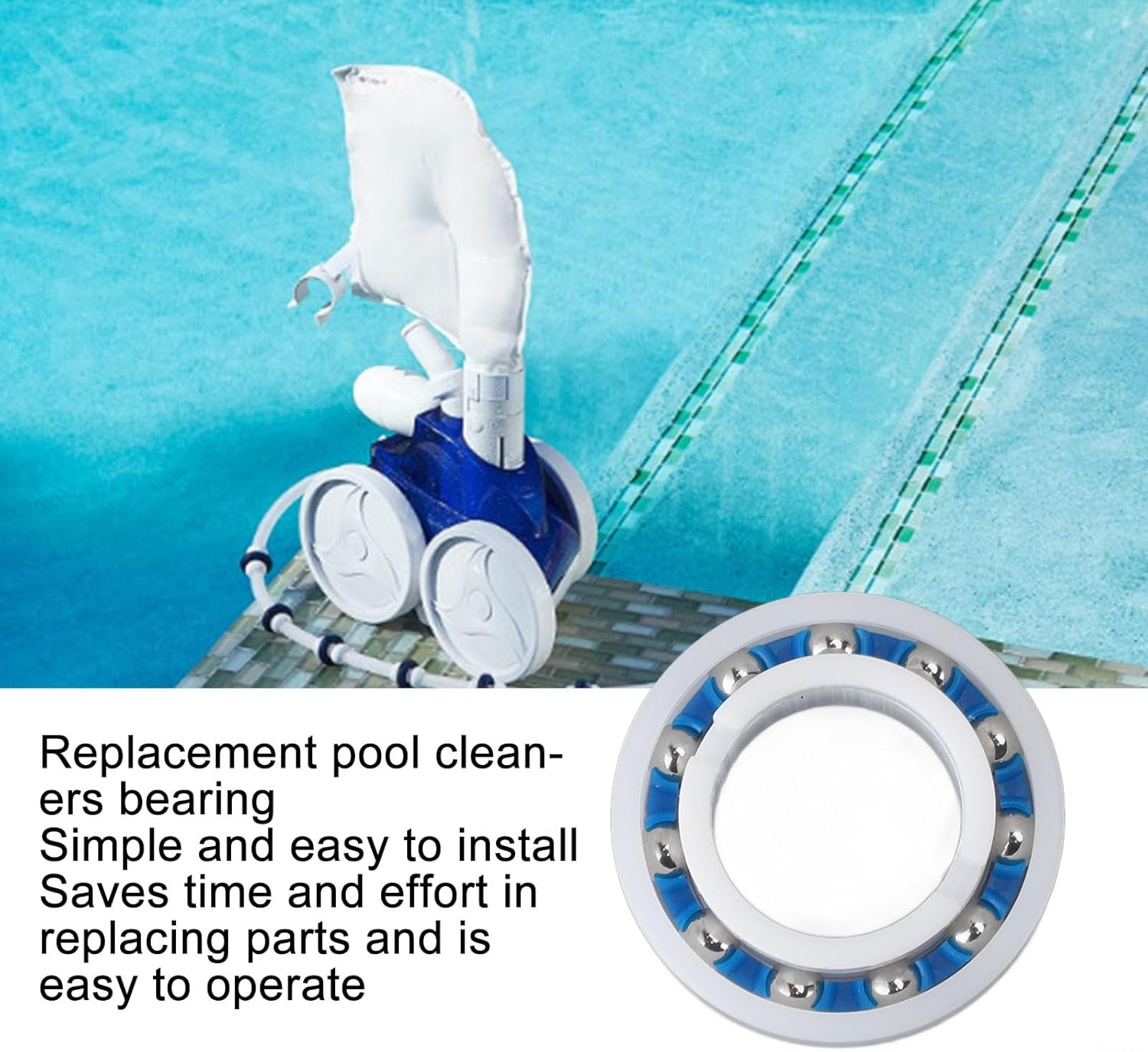 8Pcs Pool Cleaner Wheel Bearings for for Polaris 180/280 Pool Cleaner Replacement, C 60 Wheel Bearings Smoothly Running, 180/280 Pool Cleaner Part image number 6