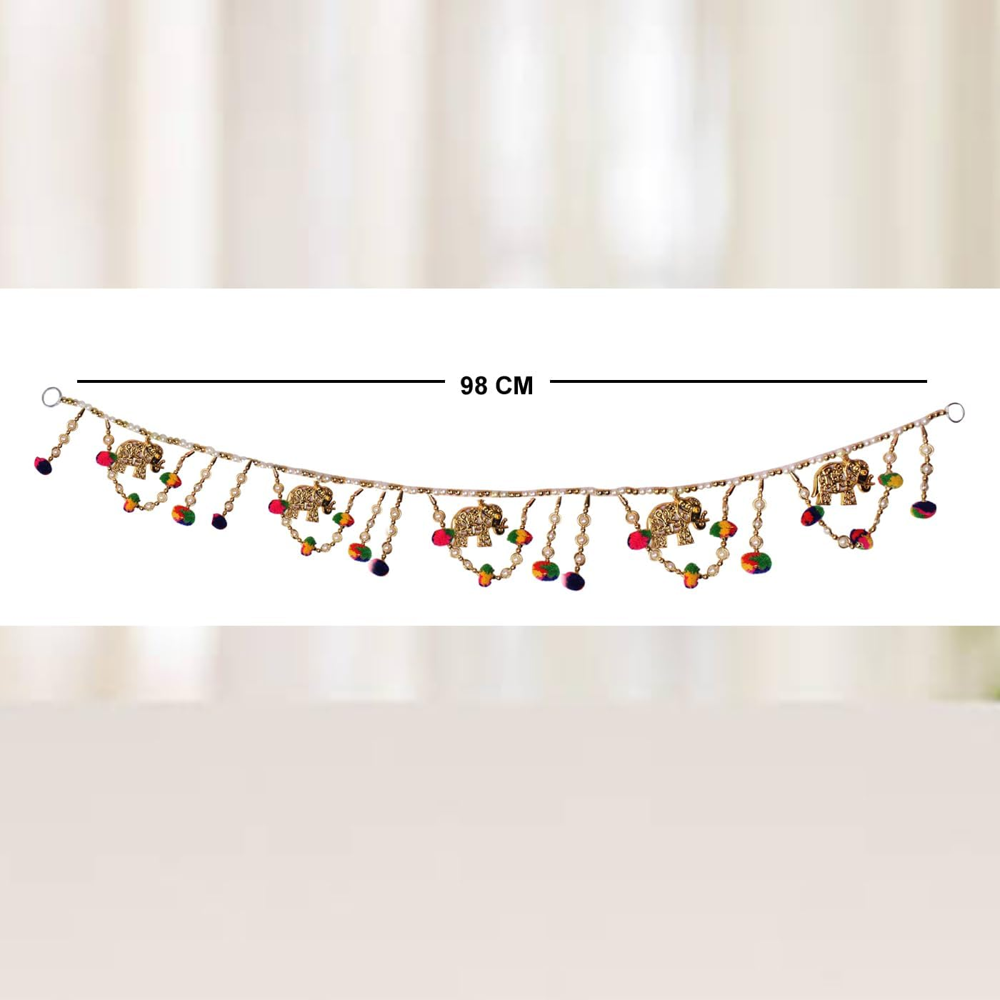 ARK Handmade Traditional Door Hanging| Bandarwal| Toran for Home Door Entrance and Home Decoration Item for Diwali and All Festival (Multicolor) (Model Number 5) image number 1