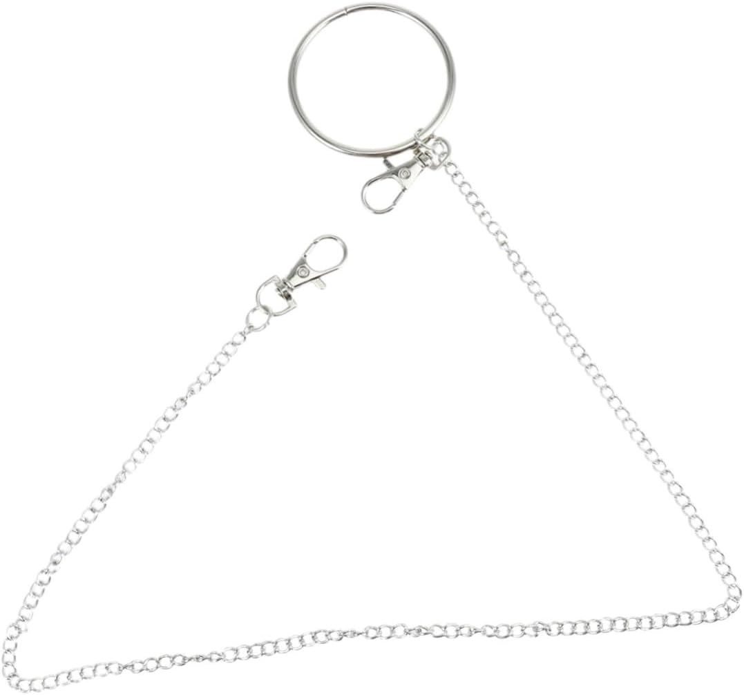 SEWACC Punk Wallet Chain for Pants Trousers Key Chain Silver Hip Hop Gothic Waist Accessory Stylish Jean Link for Men Women image number 3