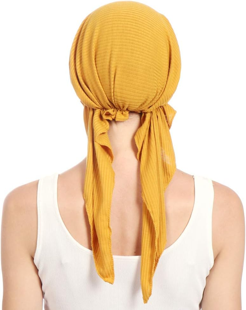 Women'S Pleated Curved Solid Color Brimless Elastic Cap image number 4